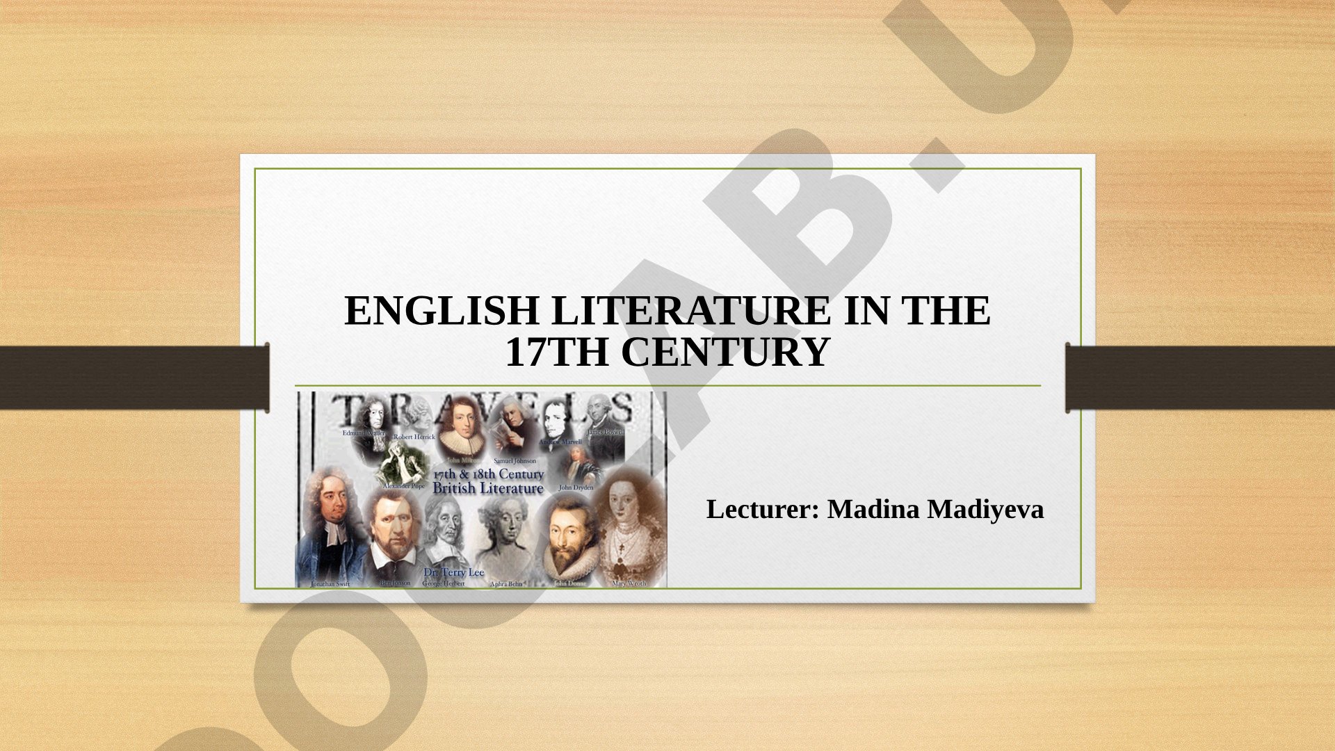 English literature in the 17th century
