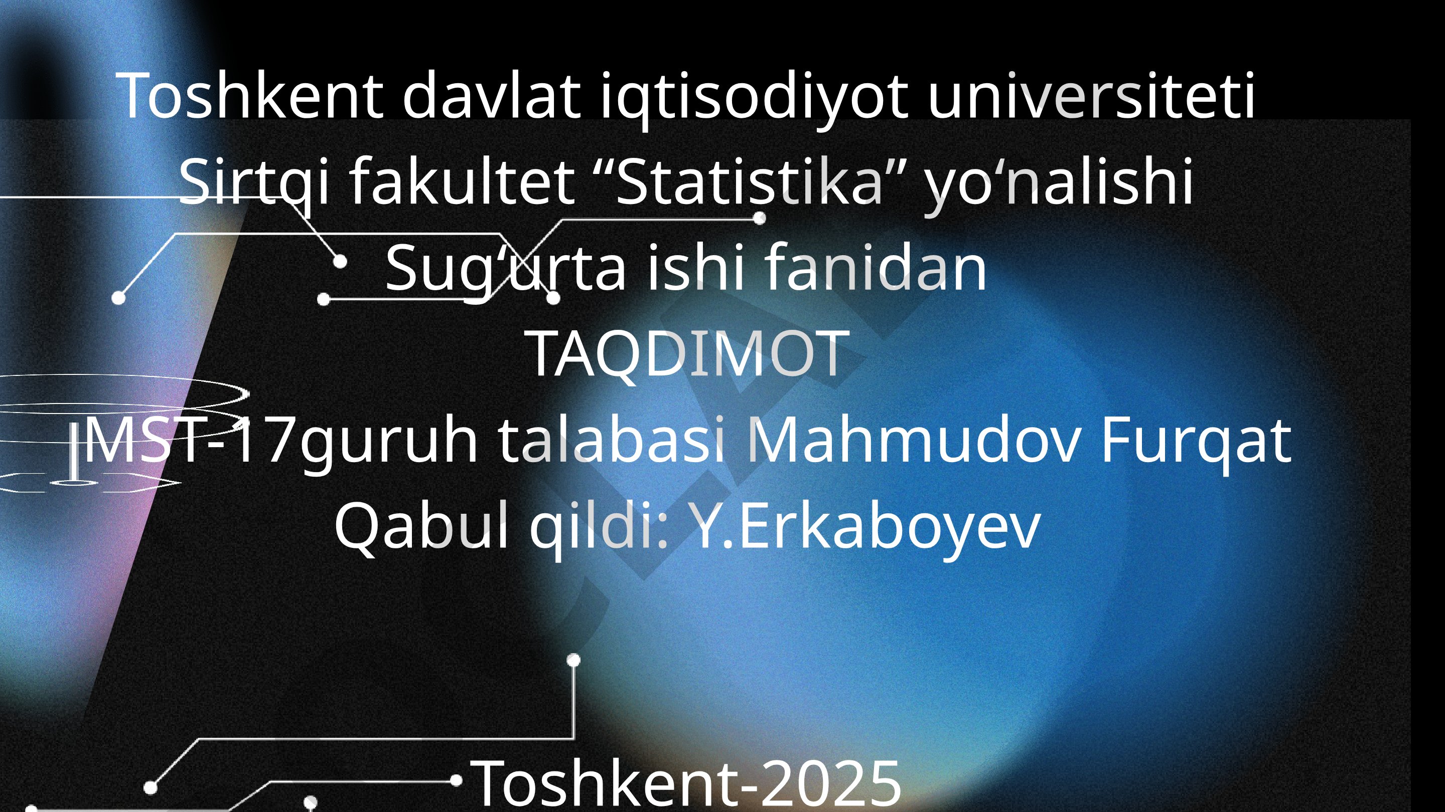 Mulkiy sug'urta tushunchasi va turlari