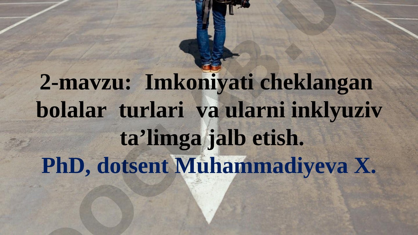 Imkoniyati cheklangan bolalar turlari va ularni inklyuziv ta’limga jalb etish