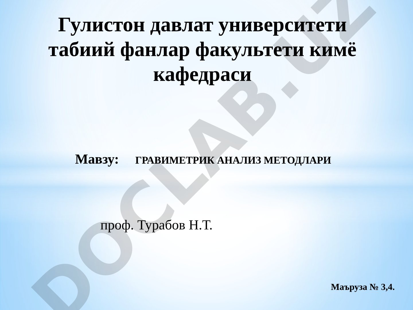 Gravimetrik analiz metodlari