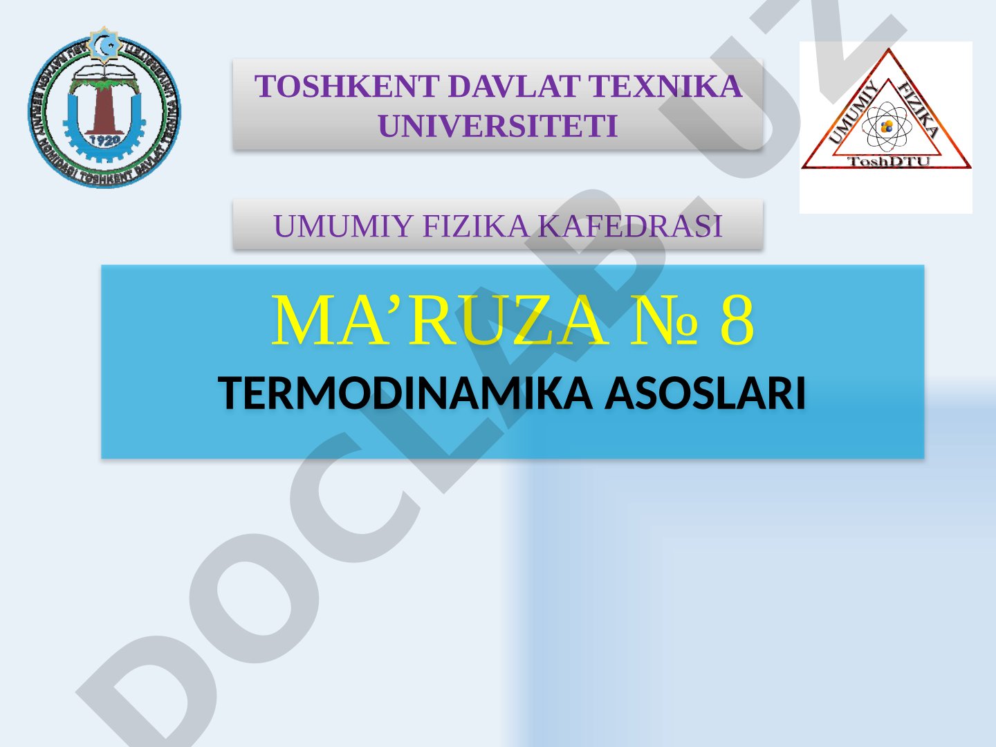 Termodinamika asoslari