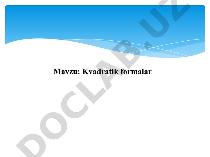 Kvadratik formalar