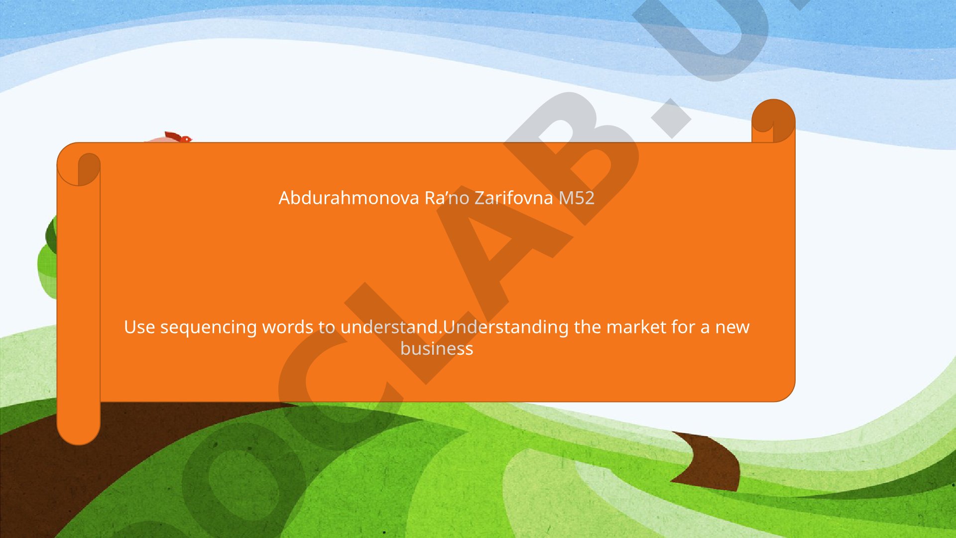 Understanding the market for a new business