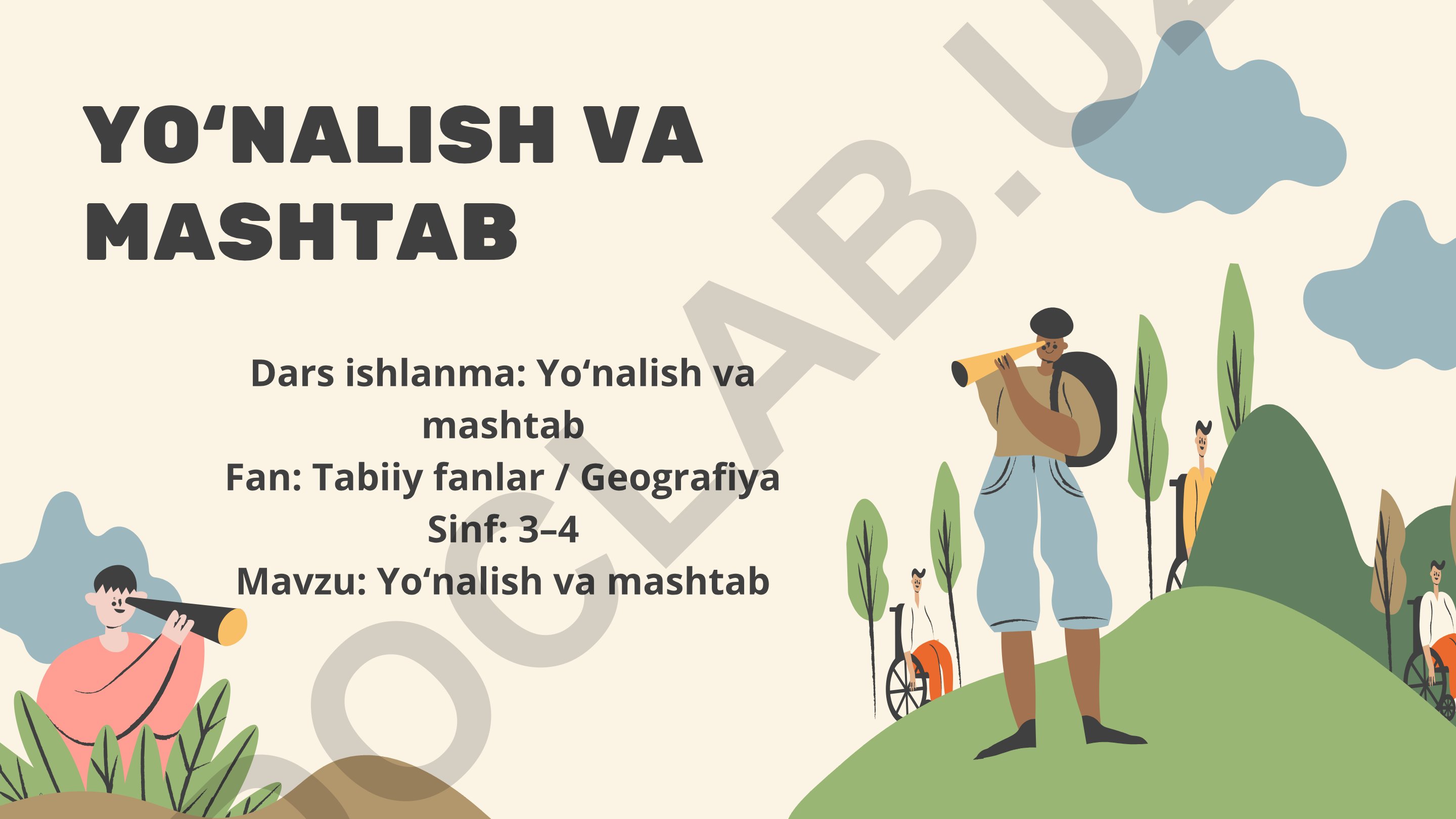 Yo‘nalish va mashtab