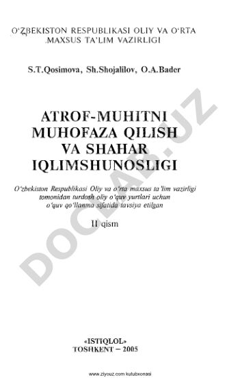 Atrof-muhitni muhofaza qilish va shahar iqlimshunosligi