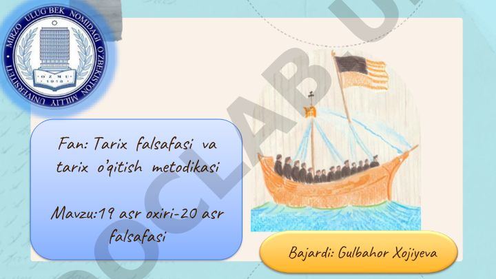 19 asr oxiri-20 asr falsafasi