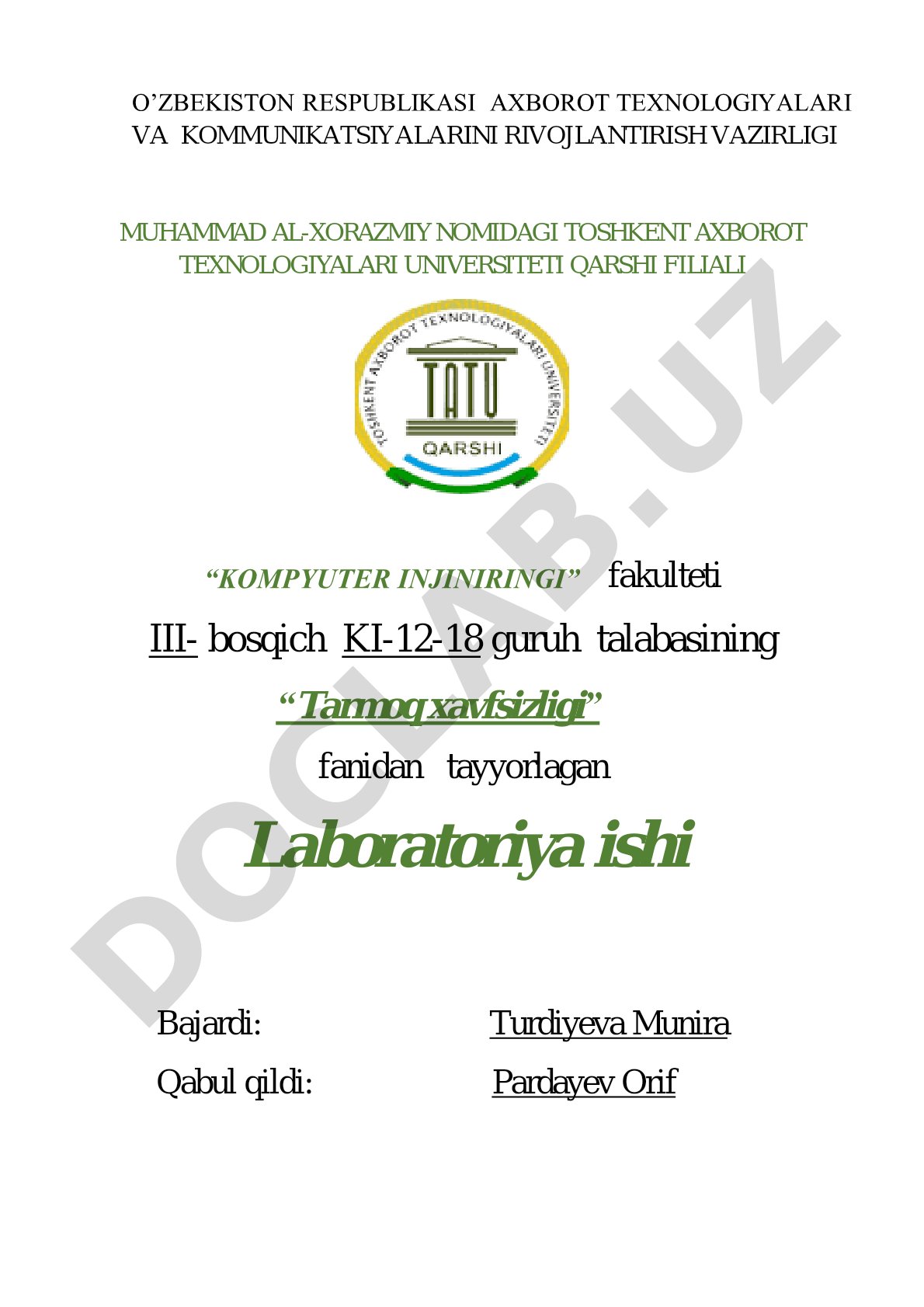 PPTP, L2F, L2TP va IPSec protokollarini tadqiq etish
