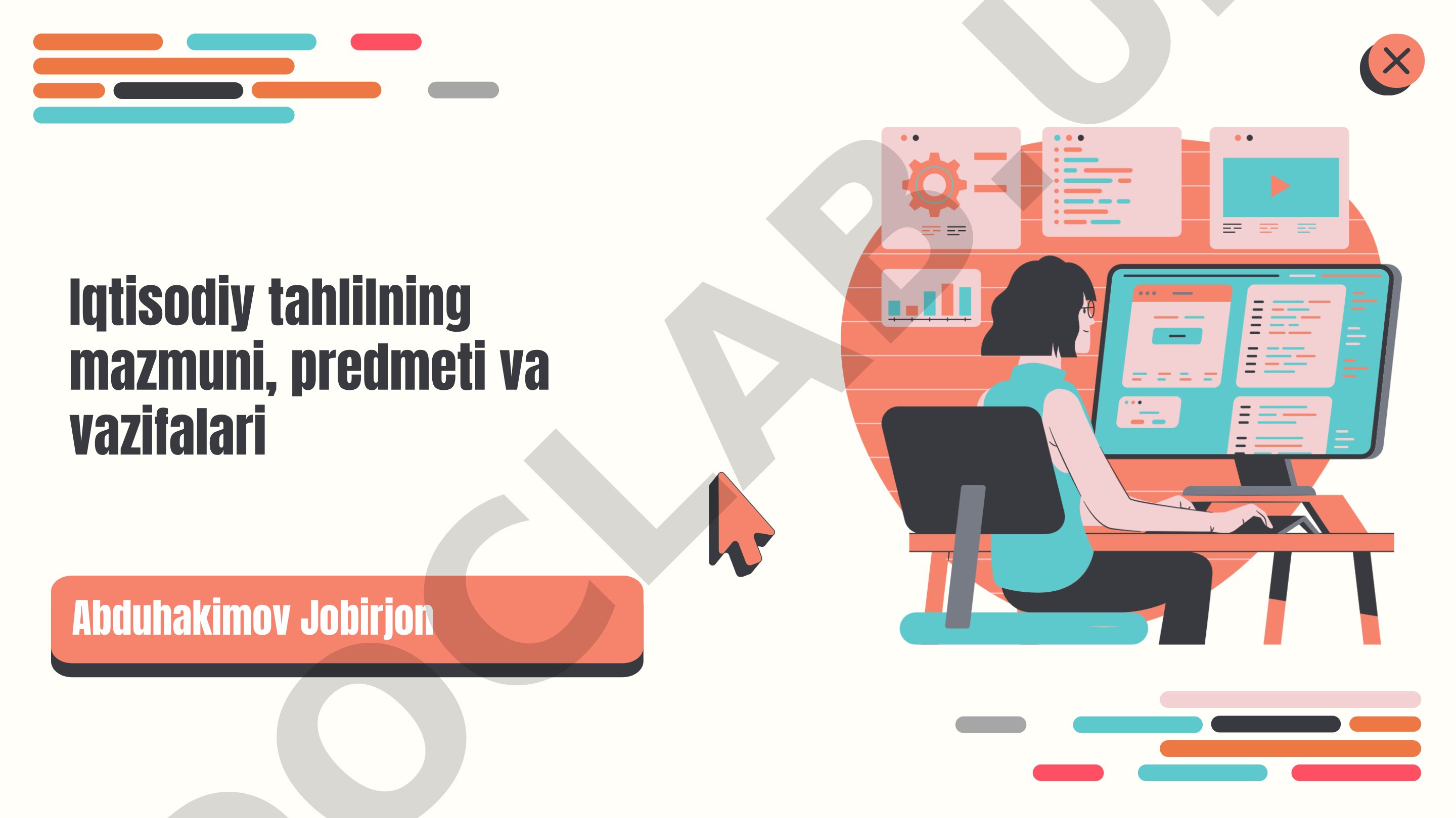 Iqtisodiy tahlilning mazmuni, predmeti va vazifalari