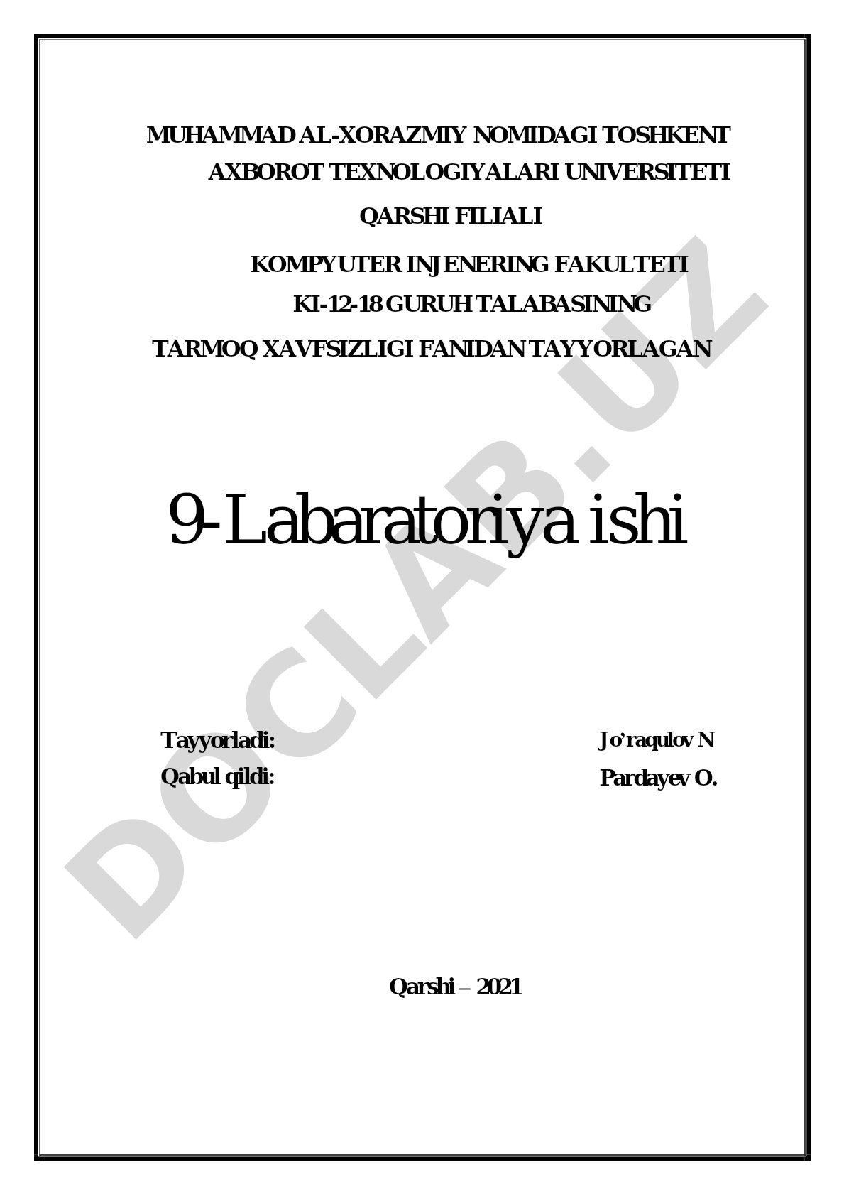Tarmoq tuzulmasini xavfsizlik jihatdan monitoringlash
