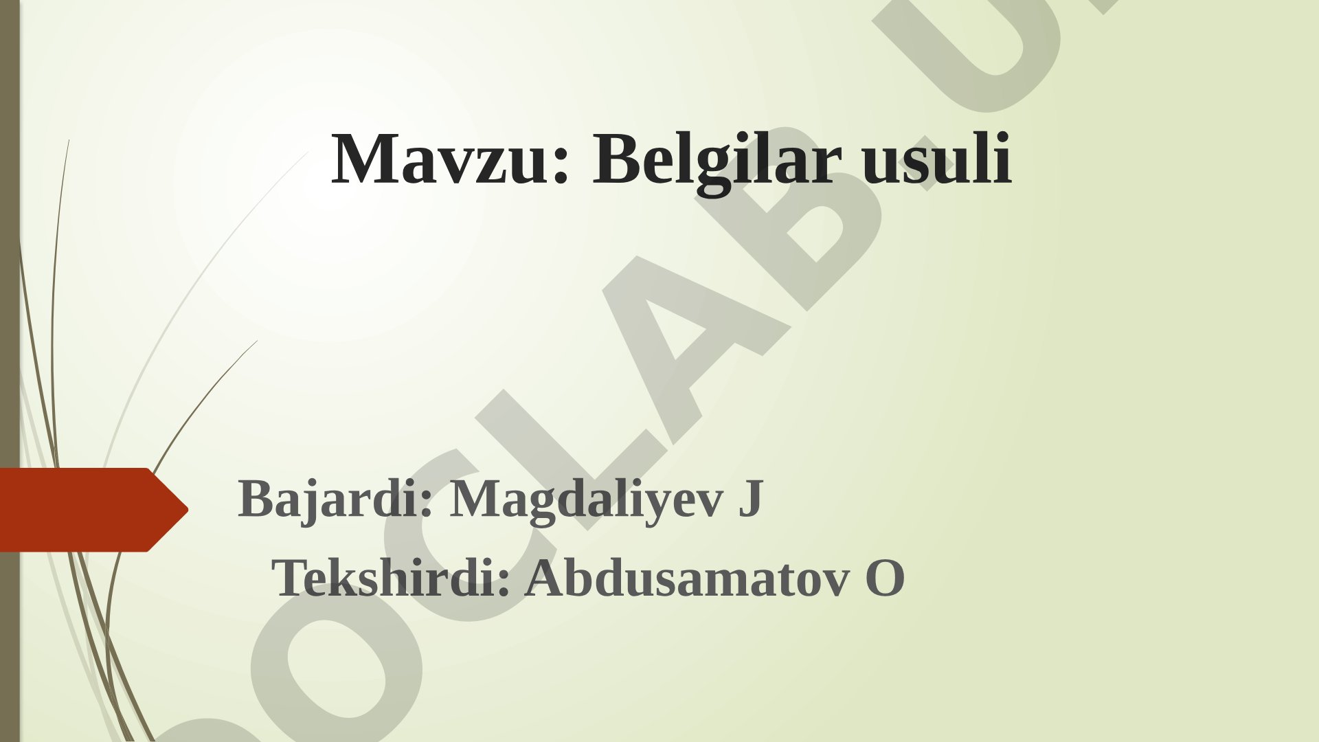 Belgilar usuli
