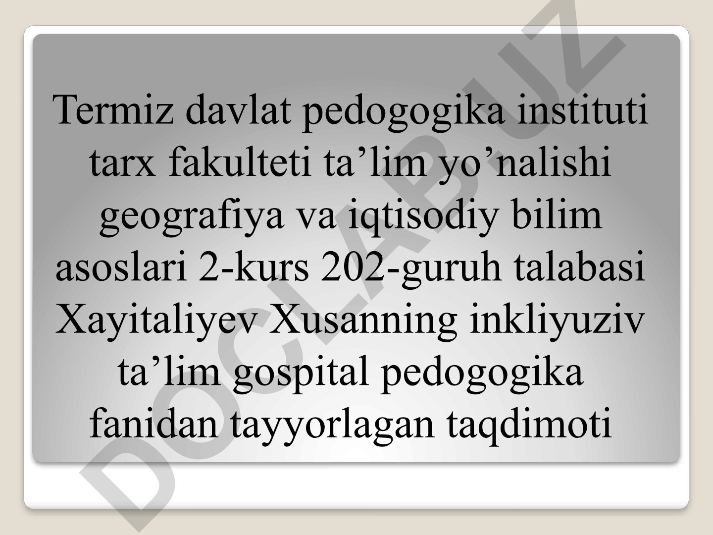Chet elda alohida yordamga muhtoj bolalarning inklyuziv ta’limi