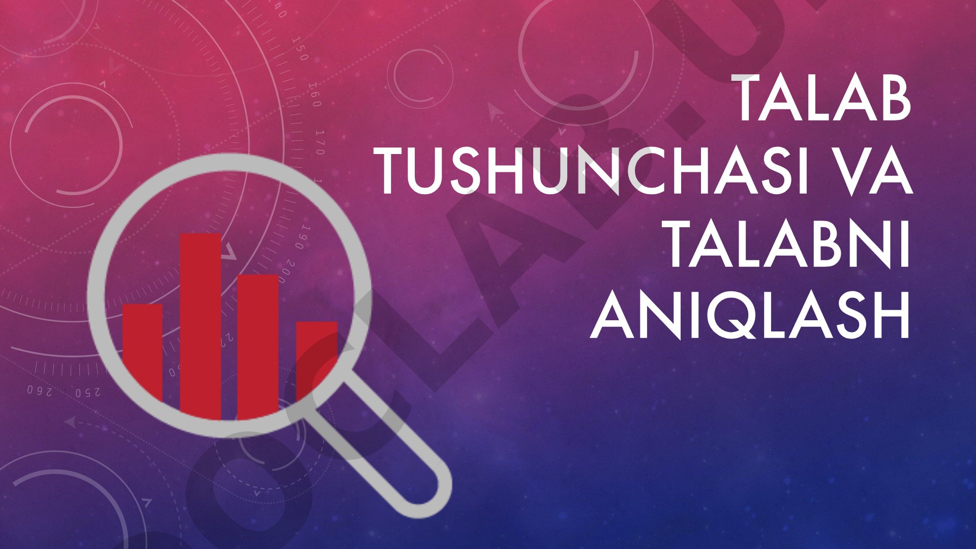 Talab tushunchasi va talabni aniqlash