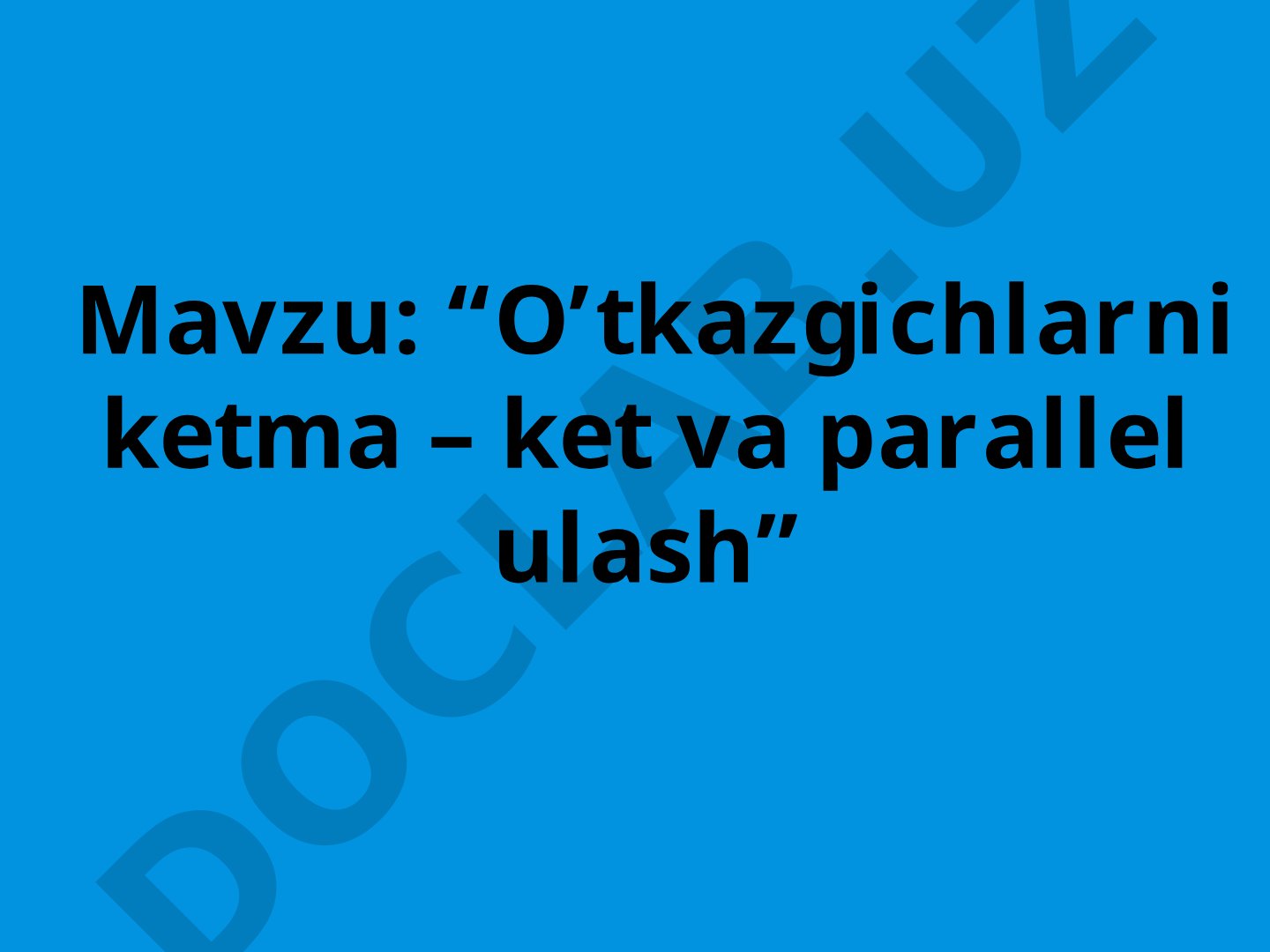 O'tkazgichlarni ketma-ket va parallel ulash