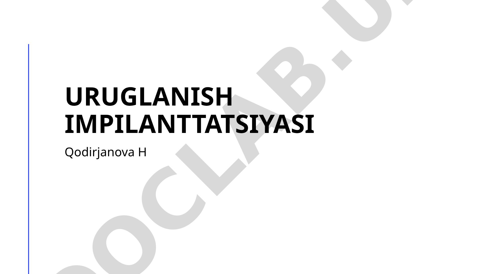 Urug'lanish va implantatsiya jarayoni