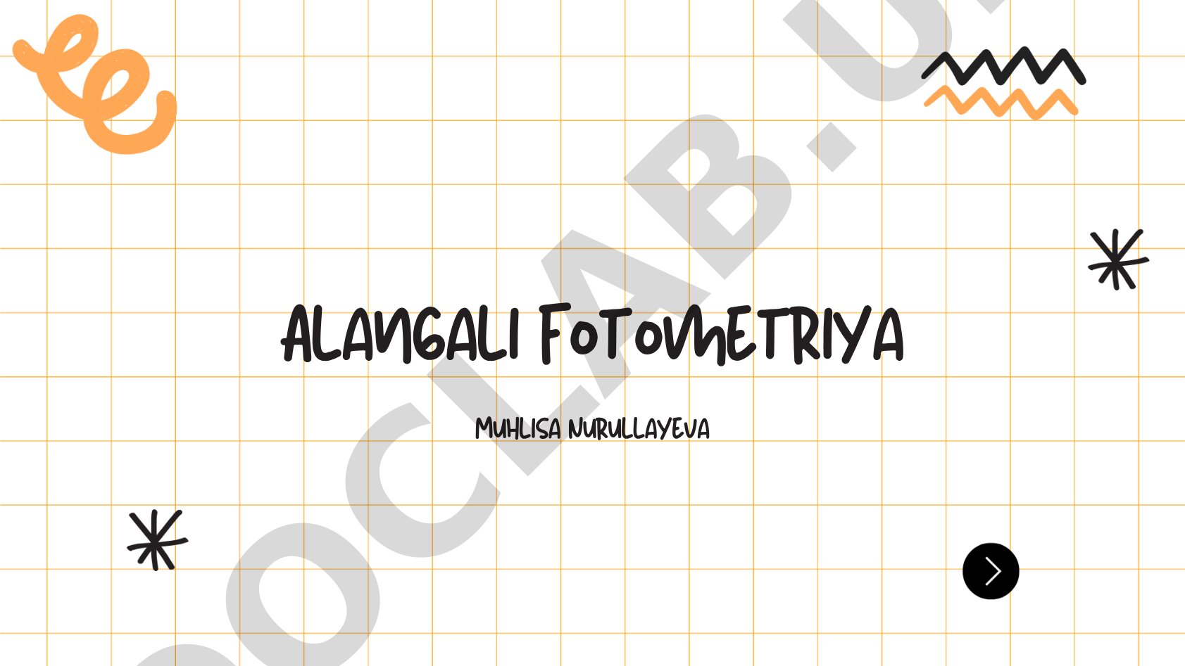 Alangali fotometriya asoslari va usullari