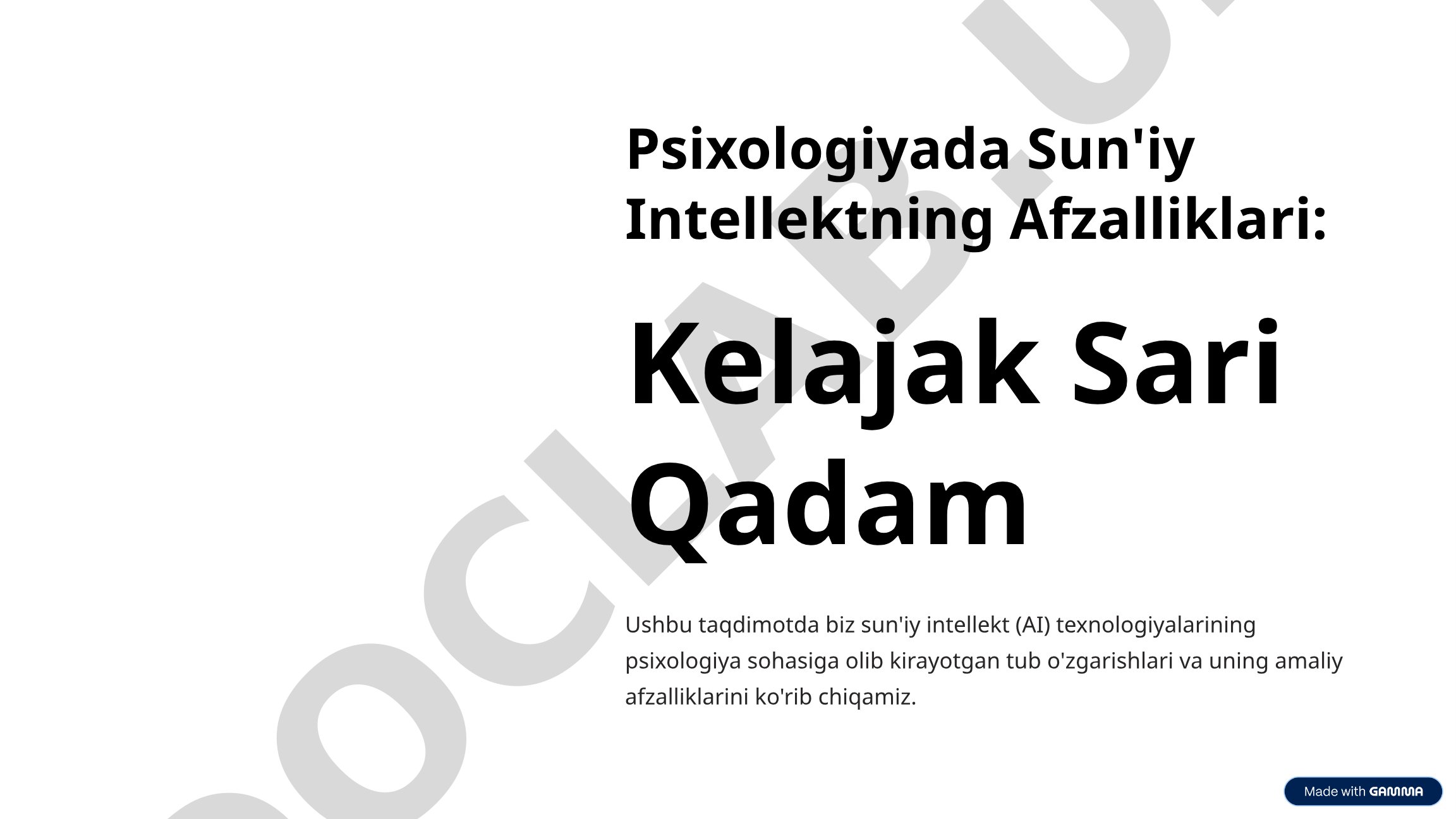 Psixologiyada Sun'iy Intellektning Afzalliklari: Kelajak Sari Qadam