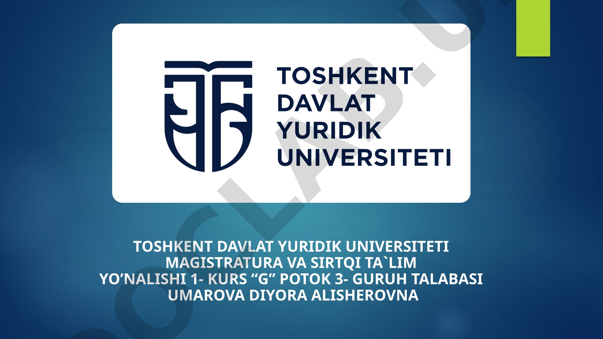 Ayollar huquqiy maslahatxonasi ochish