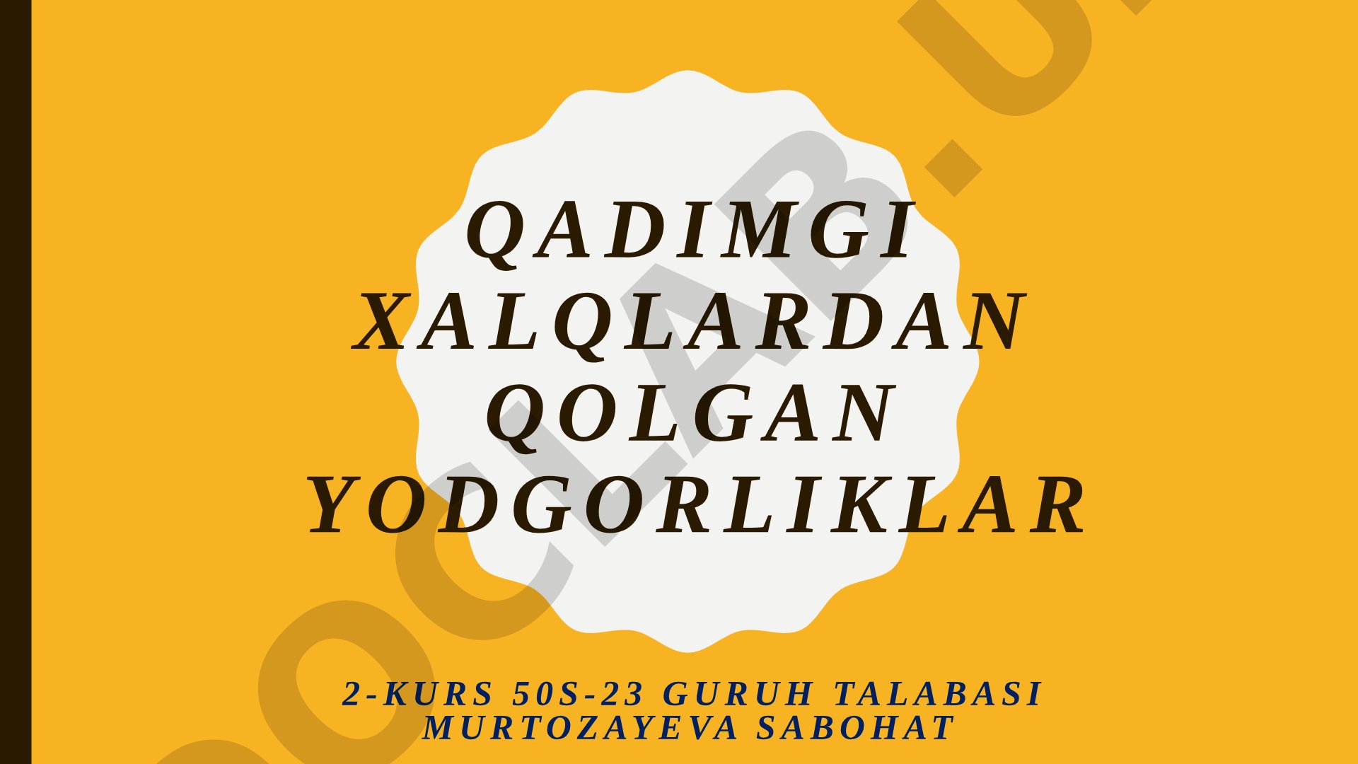 Abu Rayhon Beruniyning 'Qadimgi xalqlardan qolgan yodgorliklar' asari