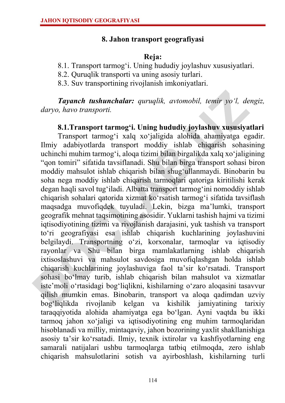 Jahon transport geografiyasi