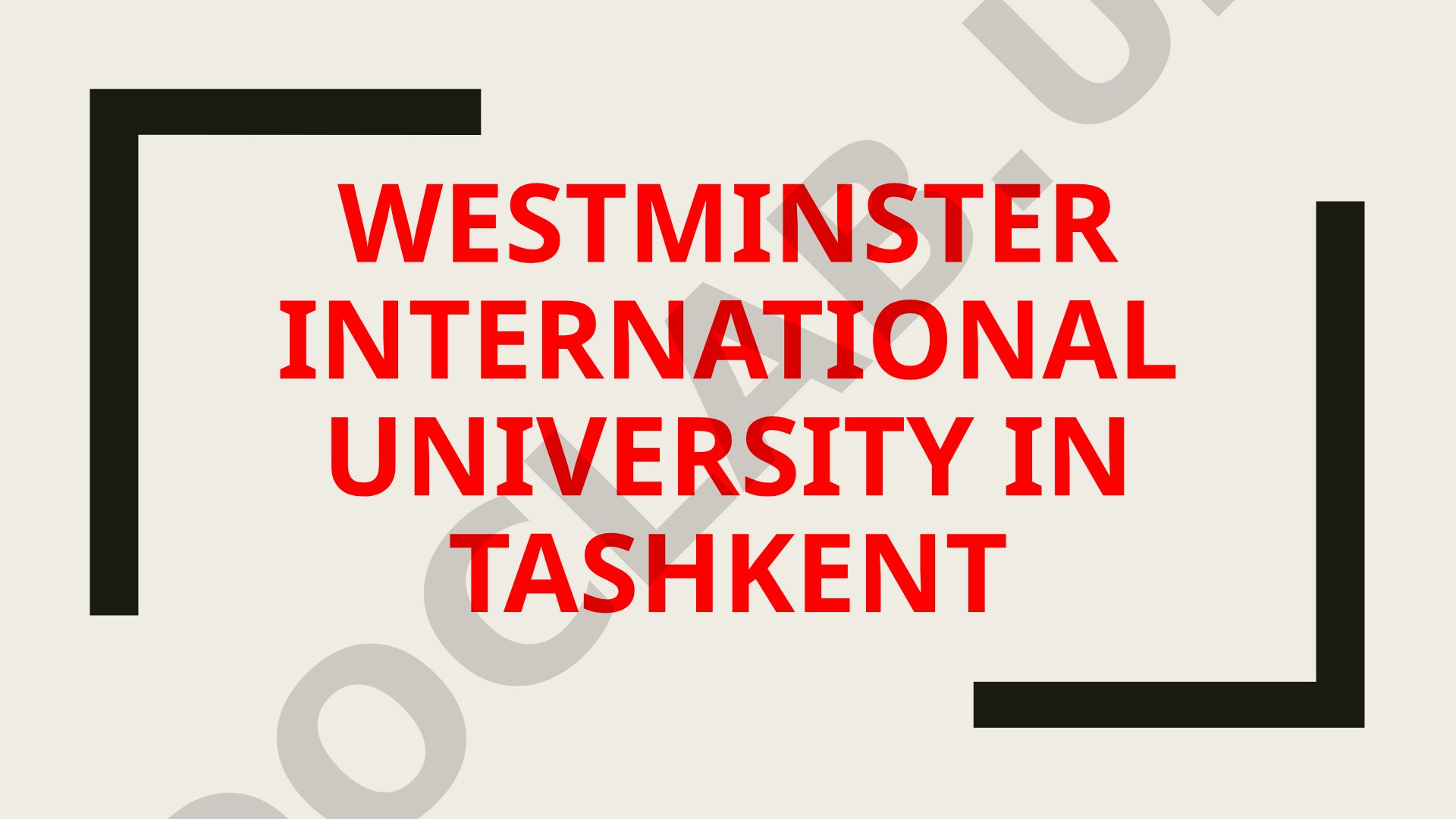 Westminster International University in Tashkent
