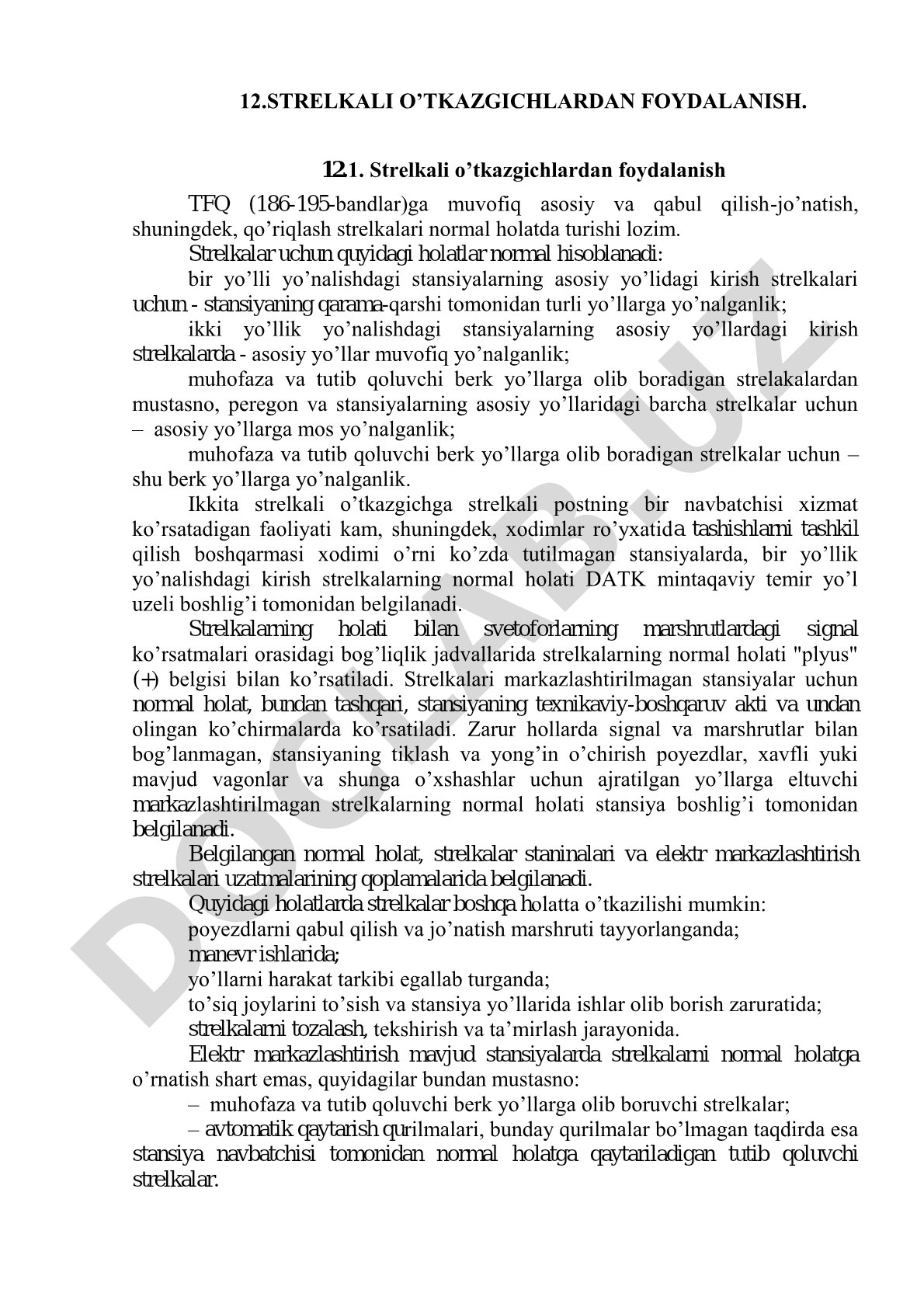 Strelkali o'tkazgichlardan foydalanish