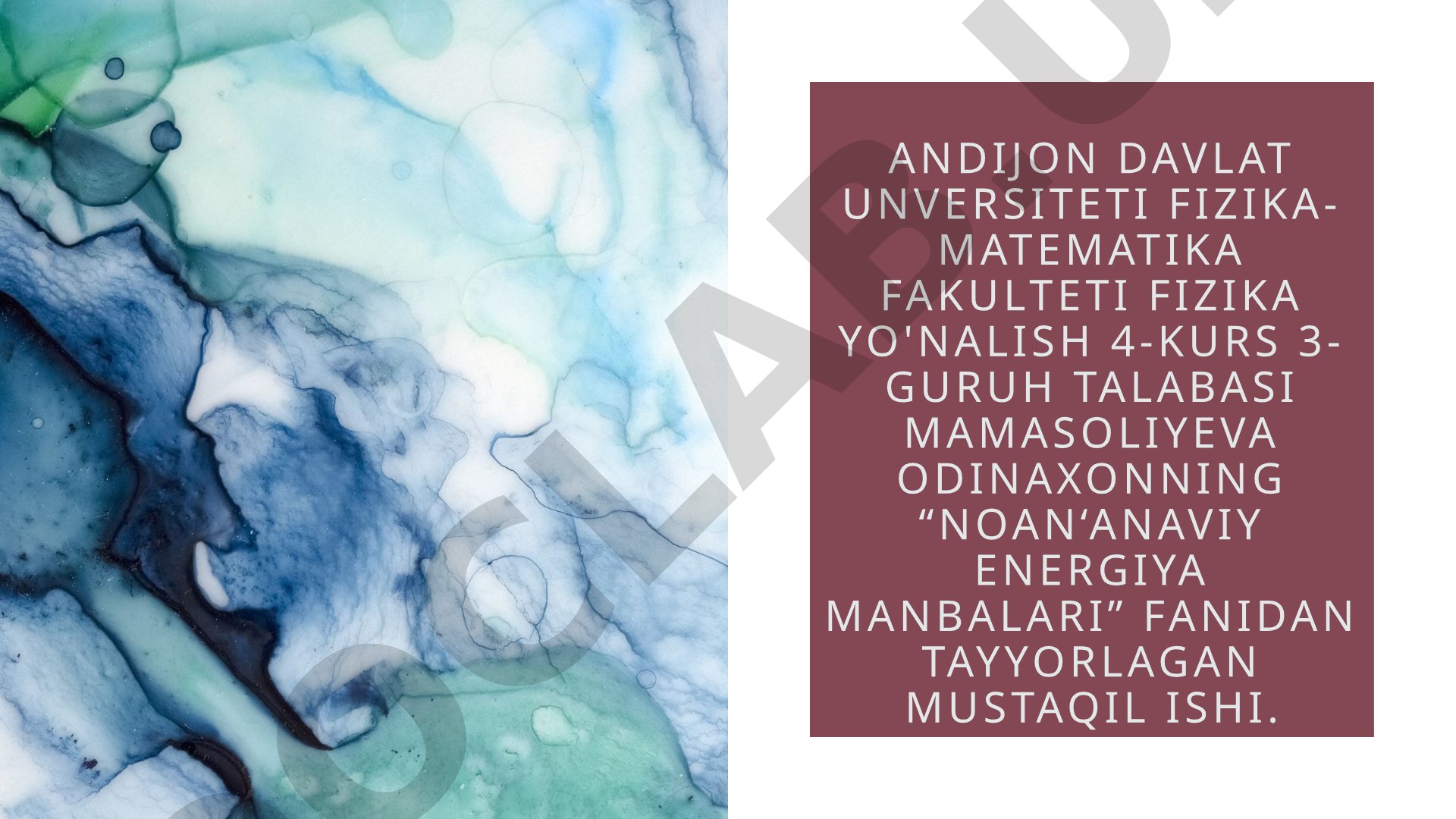 Biogaz xususiyatlari, tarixi va qo'llanilishi haqida taqdimot