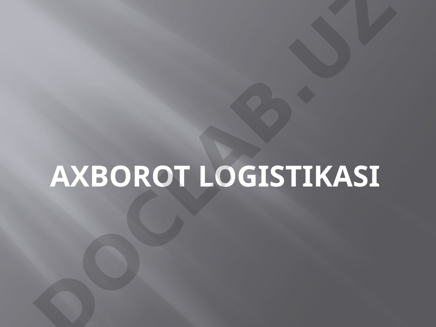 Axborot logistikasi