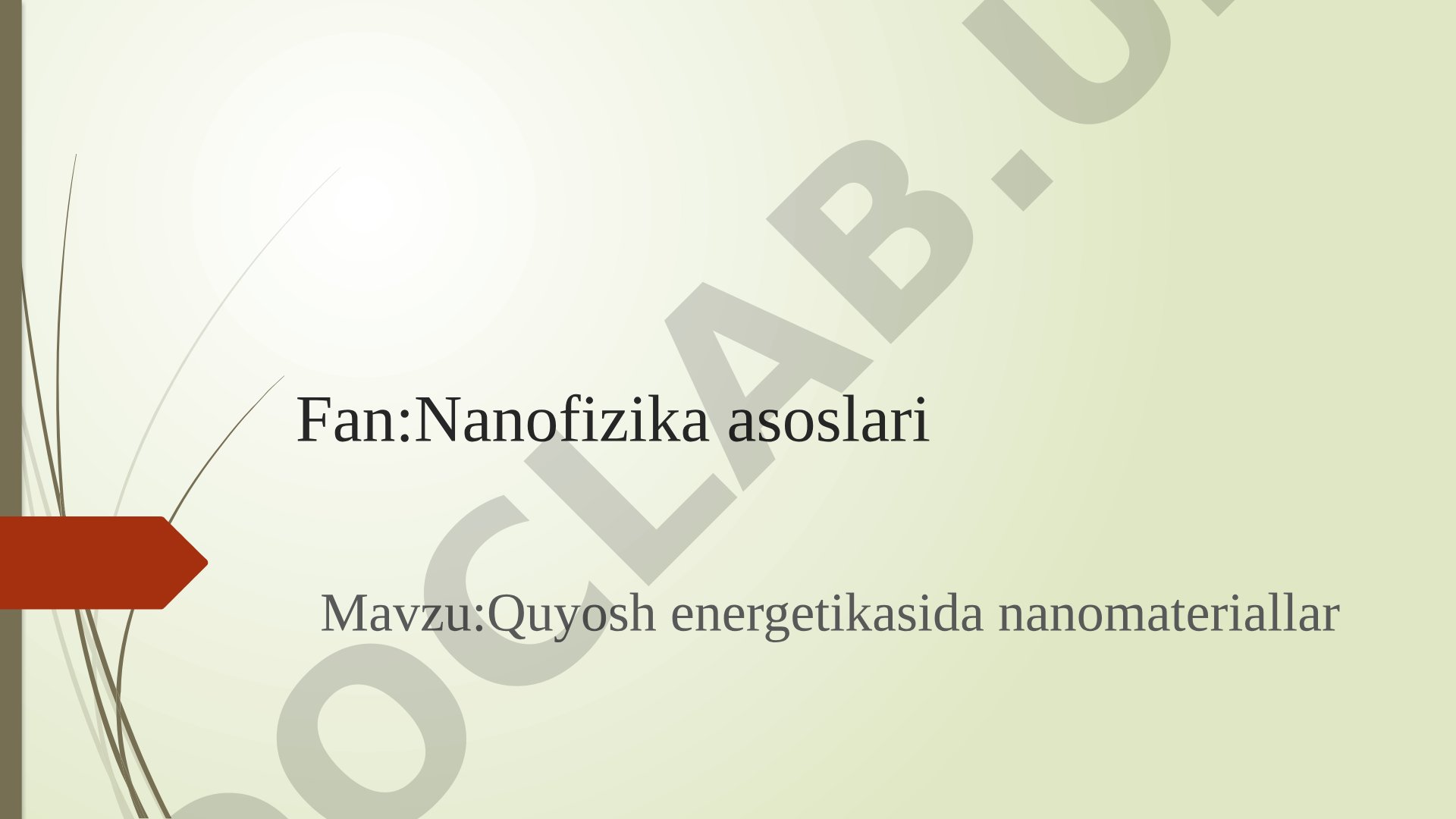 Quyosh energetikasida nanomateriallar
