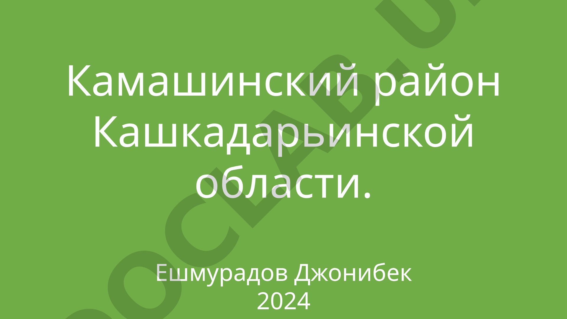 Камашинский район Кашкадарьинской области