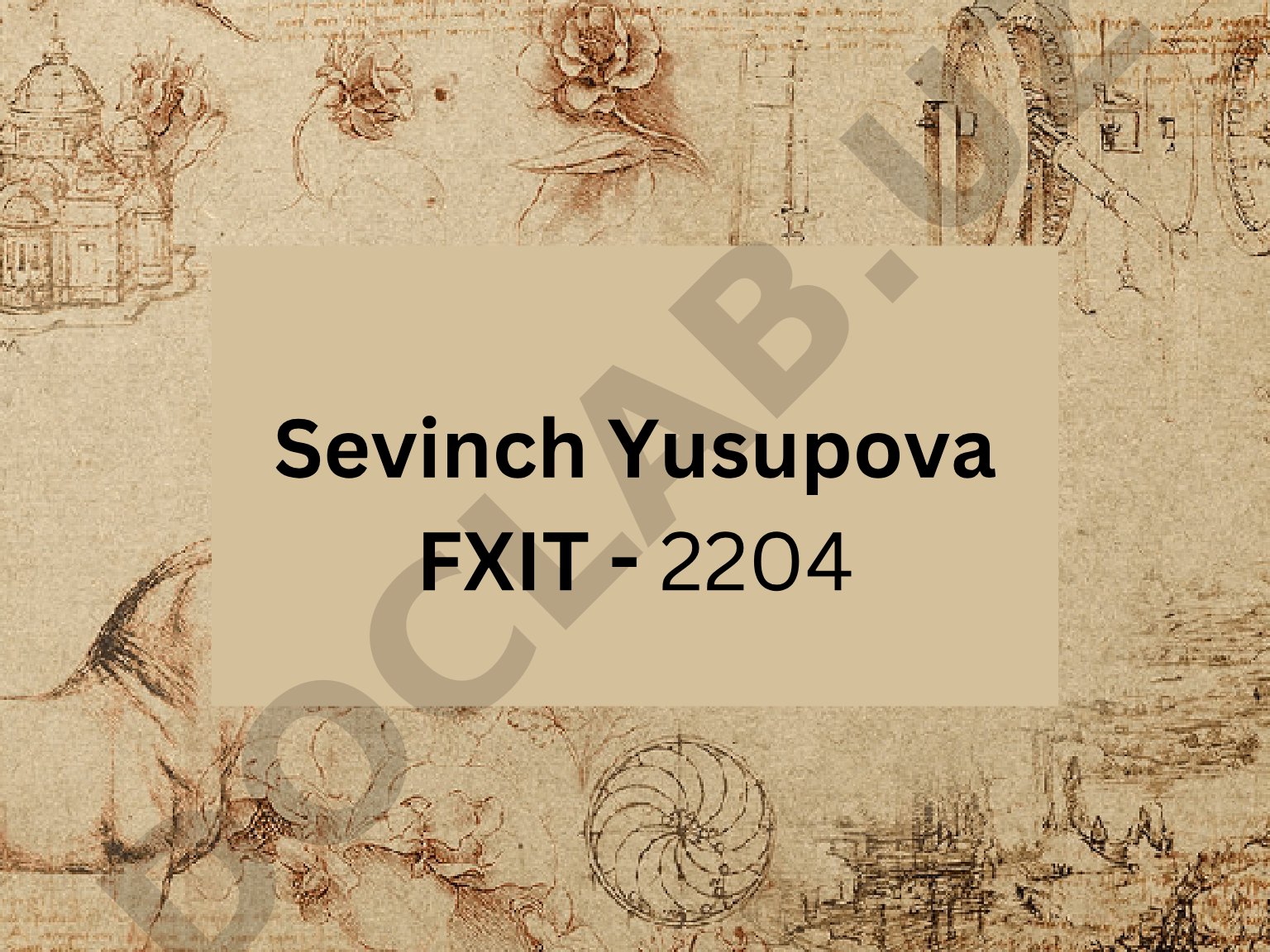 Sevinch Yusupova FXIT - 2204