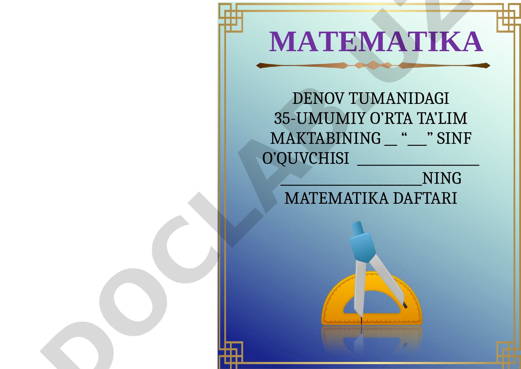 Matematika daftari