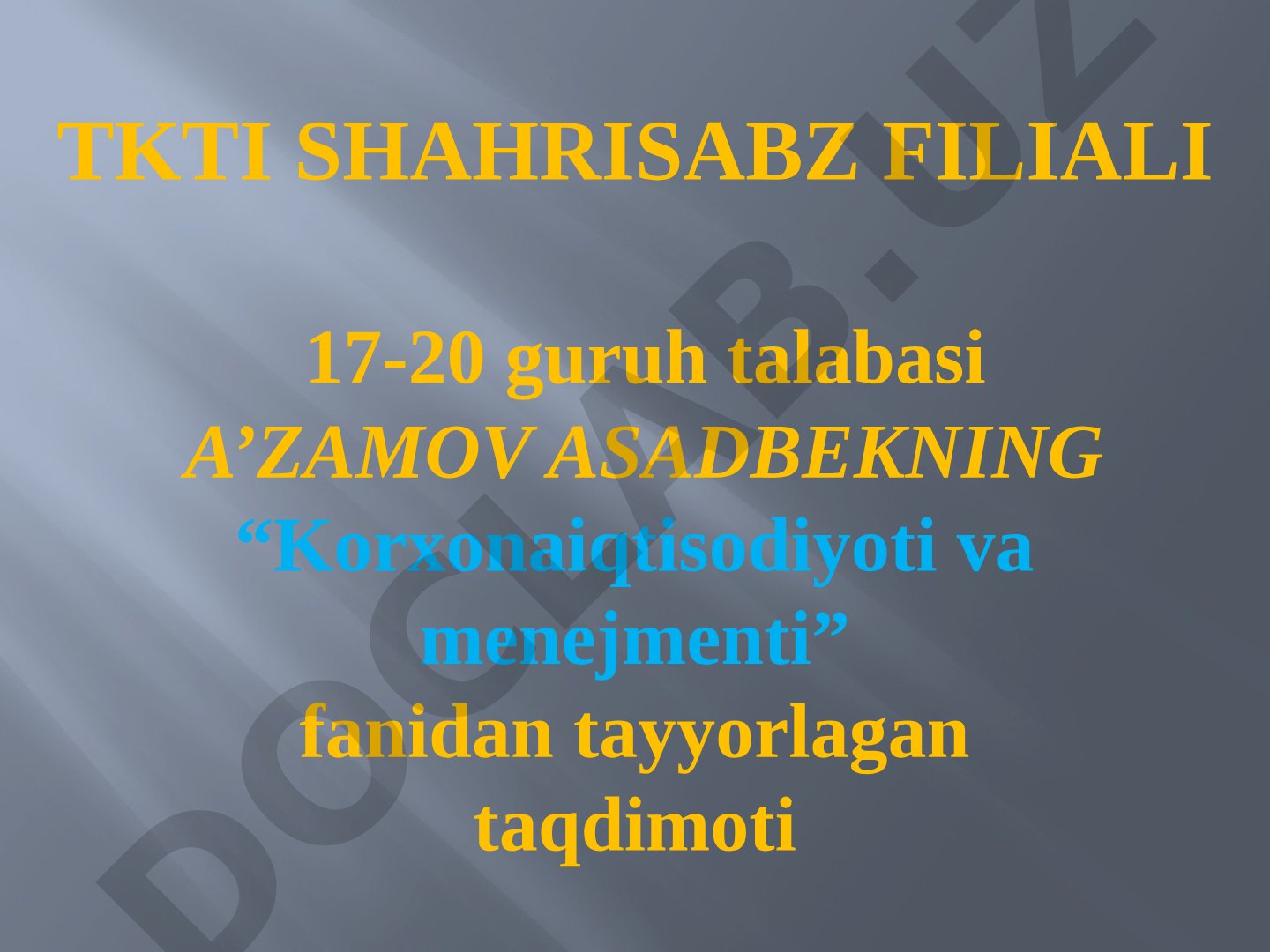 Korxona iqtisodiyoti va menejmenti fanining mazmuni, predmeti va metodi