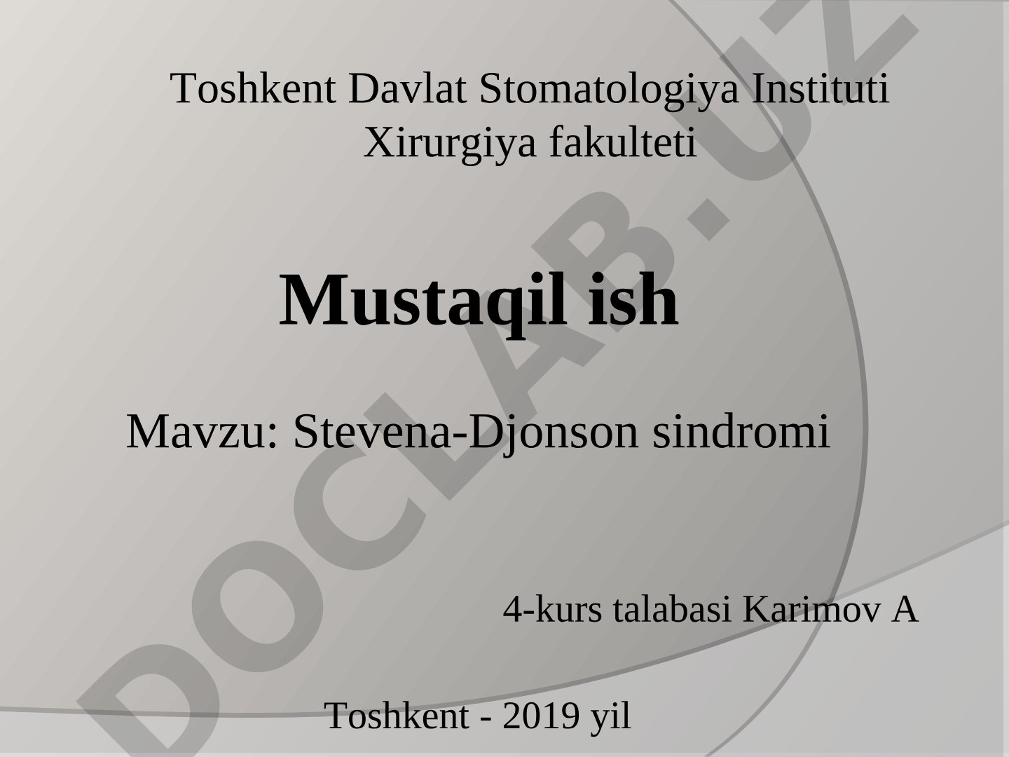 Stivens-Djonson sindromi belgilari, sabablari va dori preparatlari haqida ma'lumot