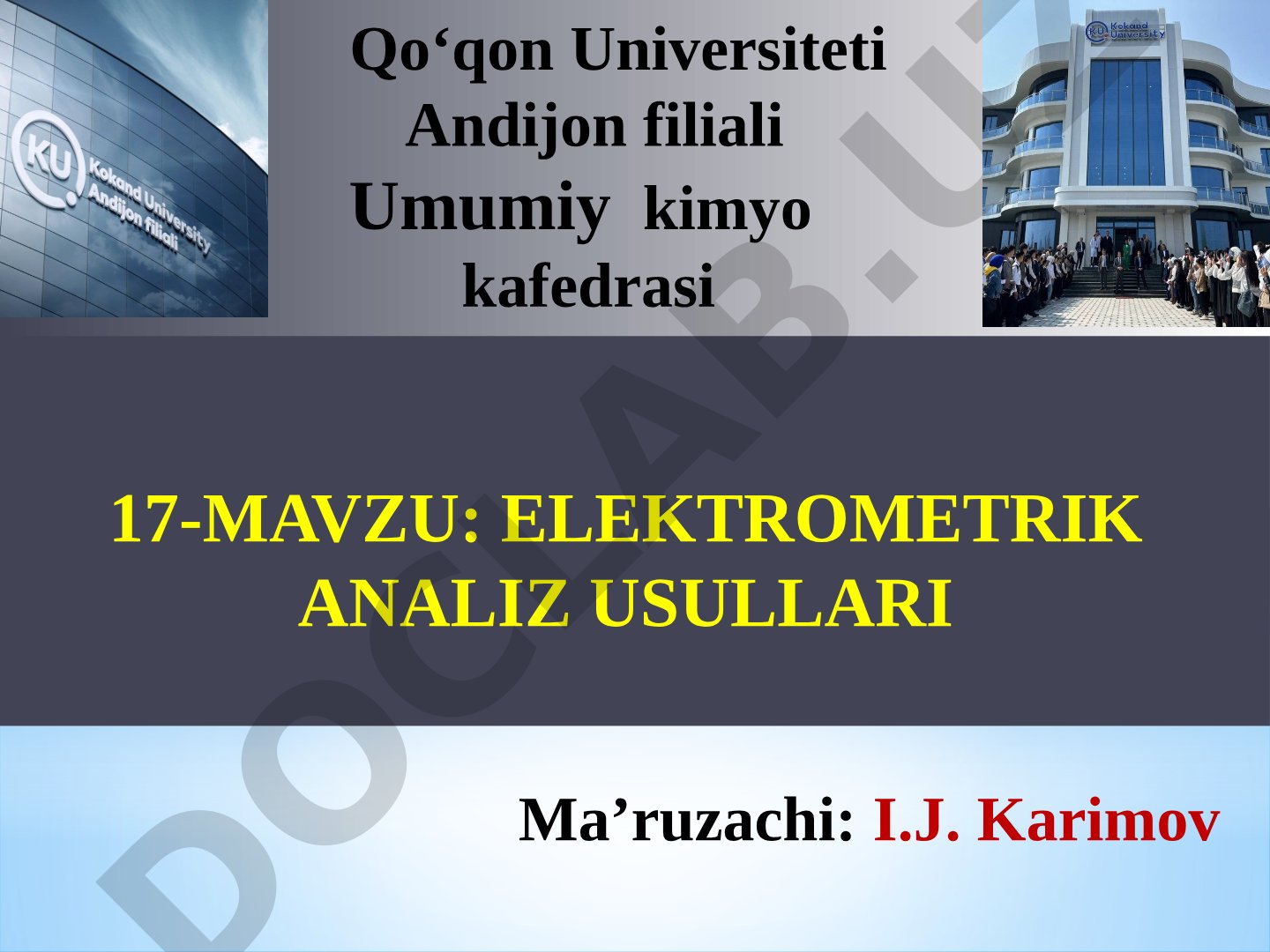 Elektrometrik analiz usullari