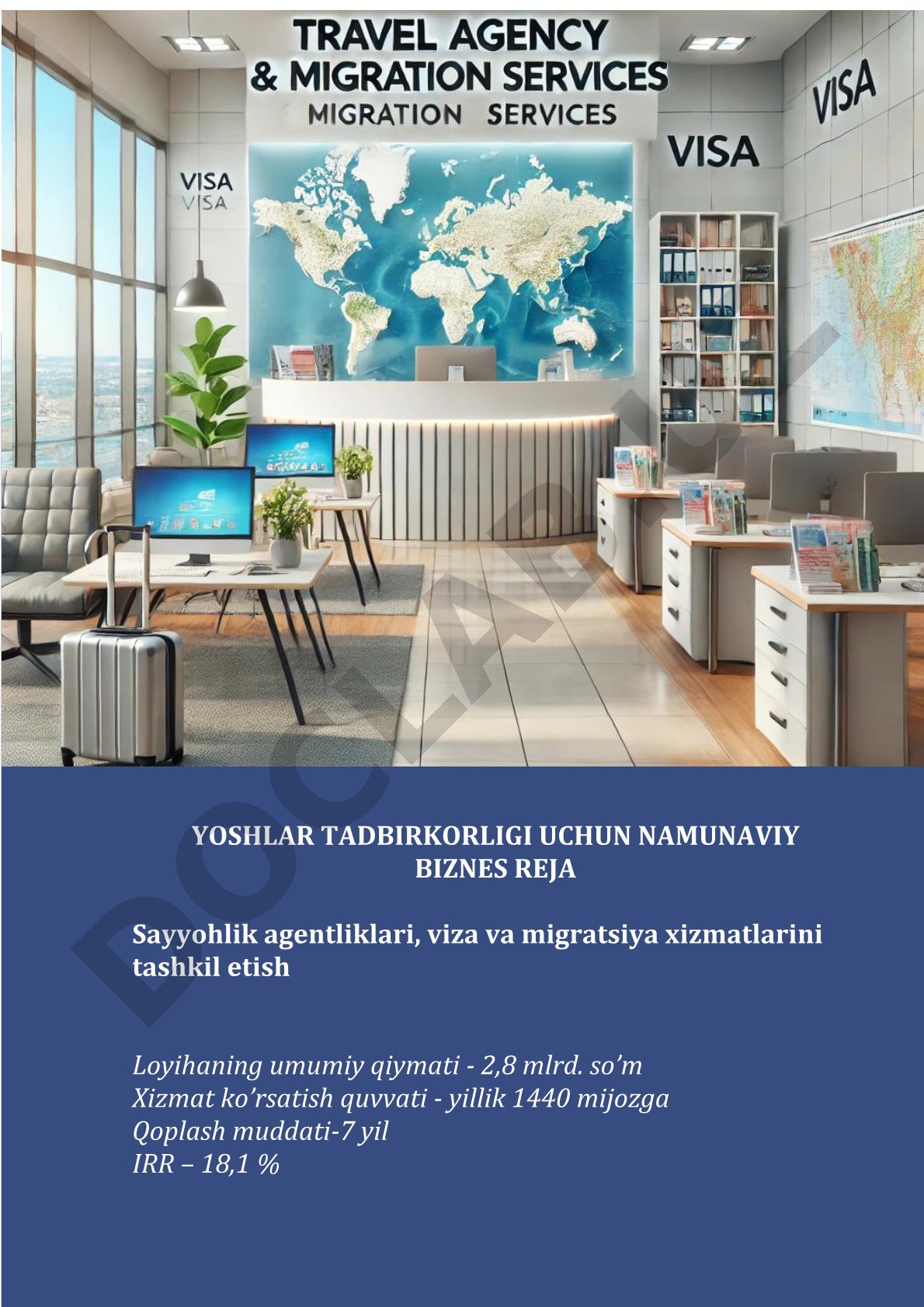 Sayyohlik agentliklari, viza va migratsiya xizmatlarini tashkil etish