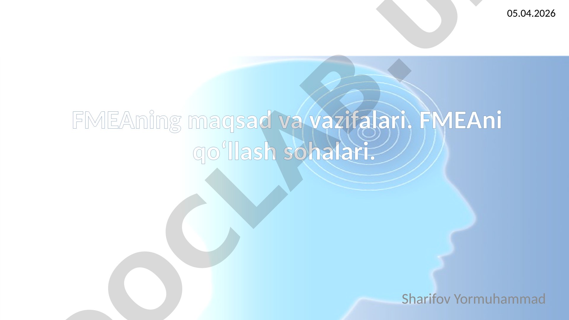 FMEAning maqsad va vazifalari