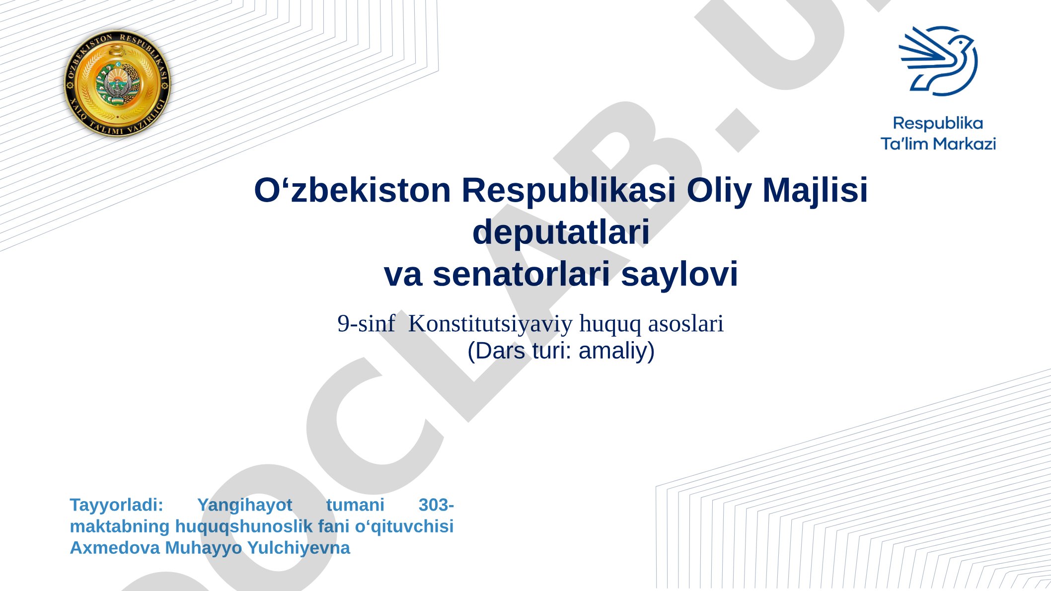 O‘zbekiston Respublikasi Oliy Majlisi deputatlari va senatorlari saylovi