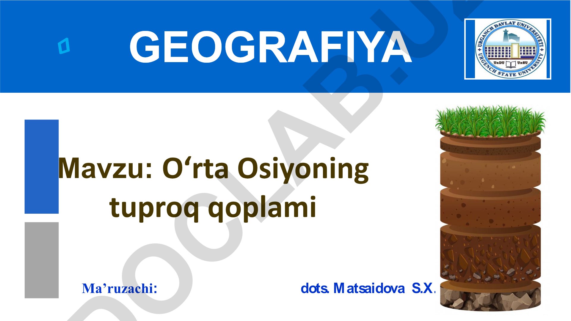 O‘rta Osiyoning tuproq qoplami