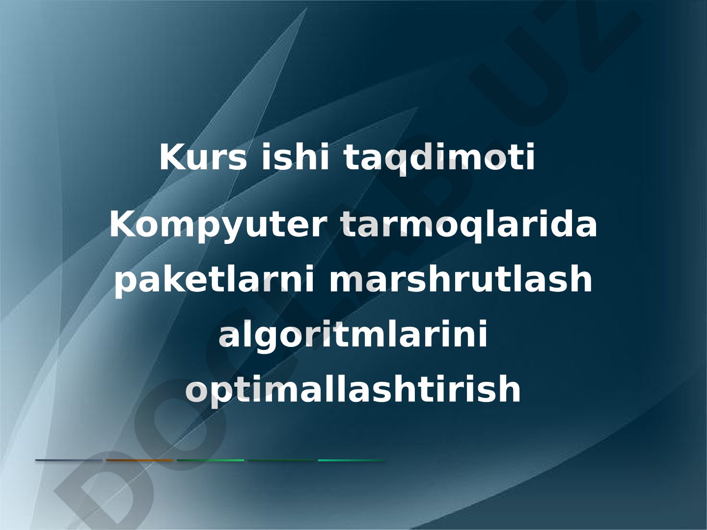 Kompyuter tarmoqlarida paketlarni marshrutlash algoritmlarini optimallashtirish