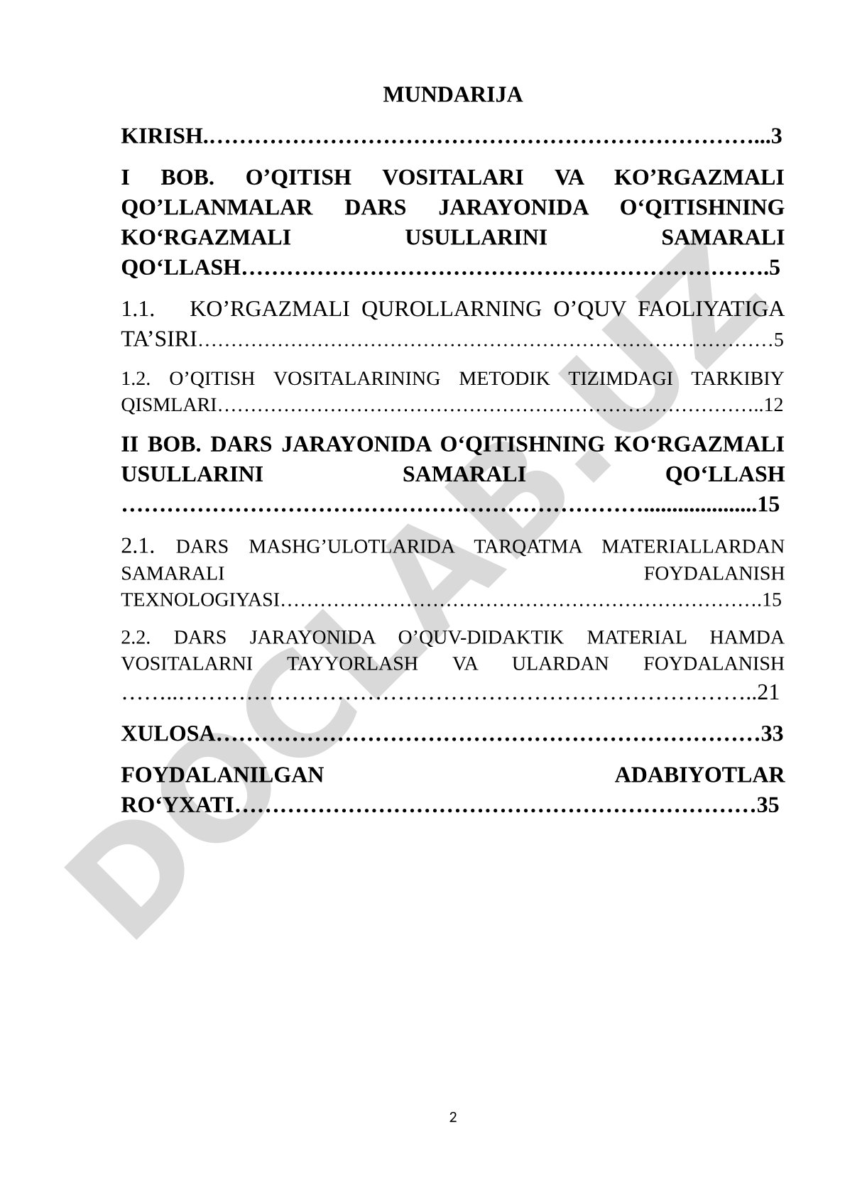 O‘qish darslarida ko‘rgazmali vositalardan foydalanish