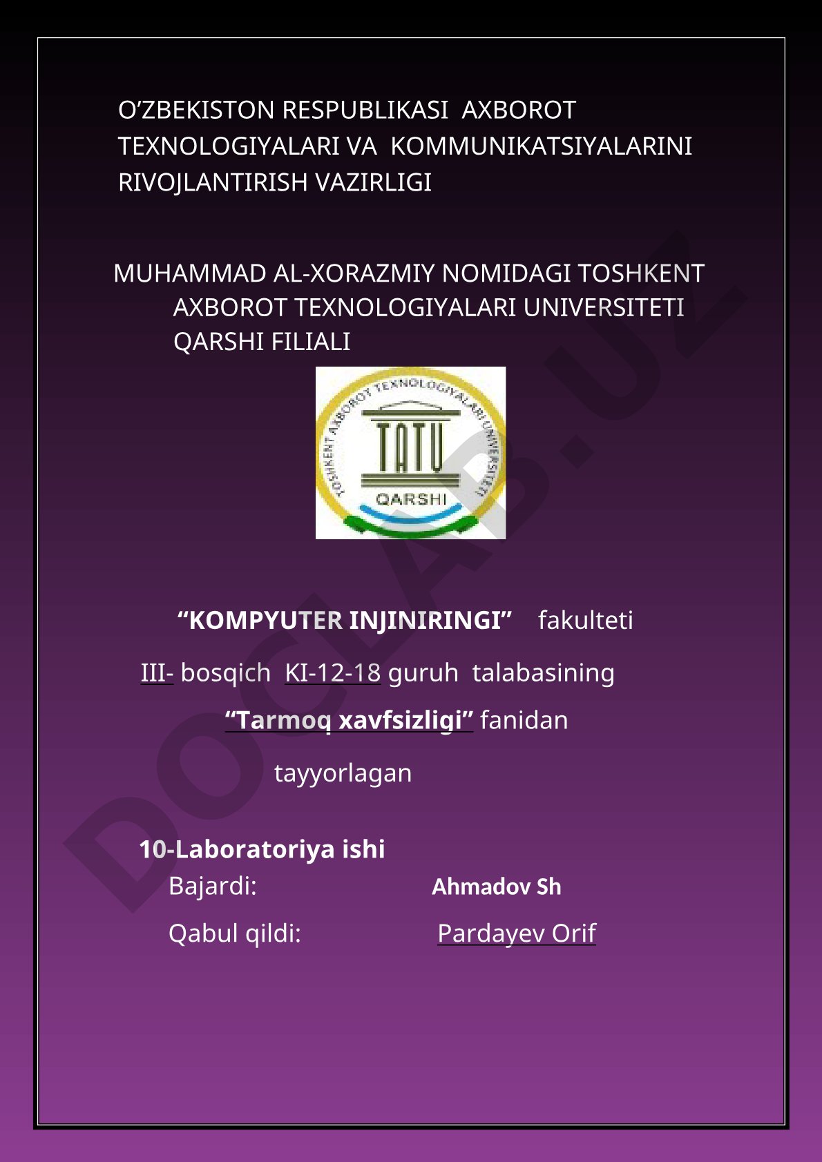 PPTP, L2F, L2TP va IPSec protokollarini tadqiq etish