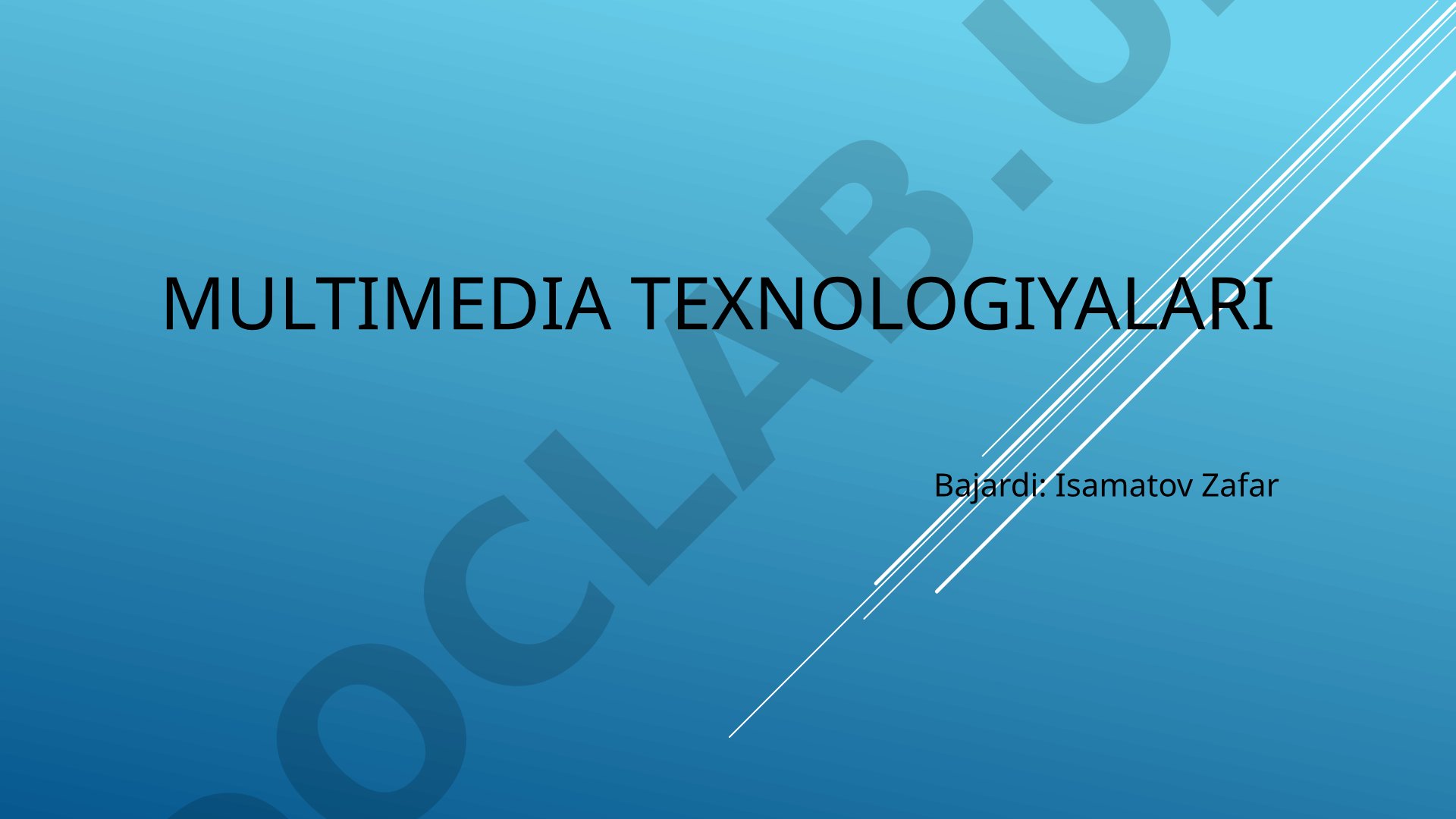 Multimedia texnologiyalari