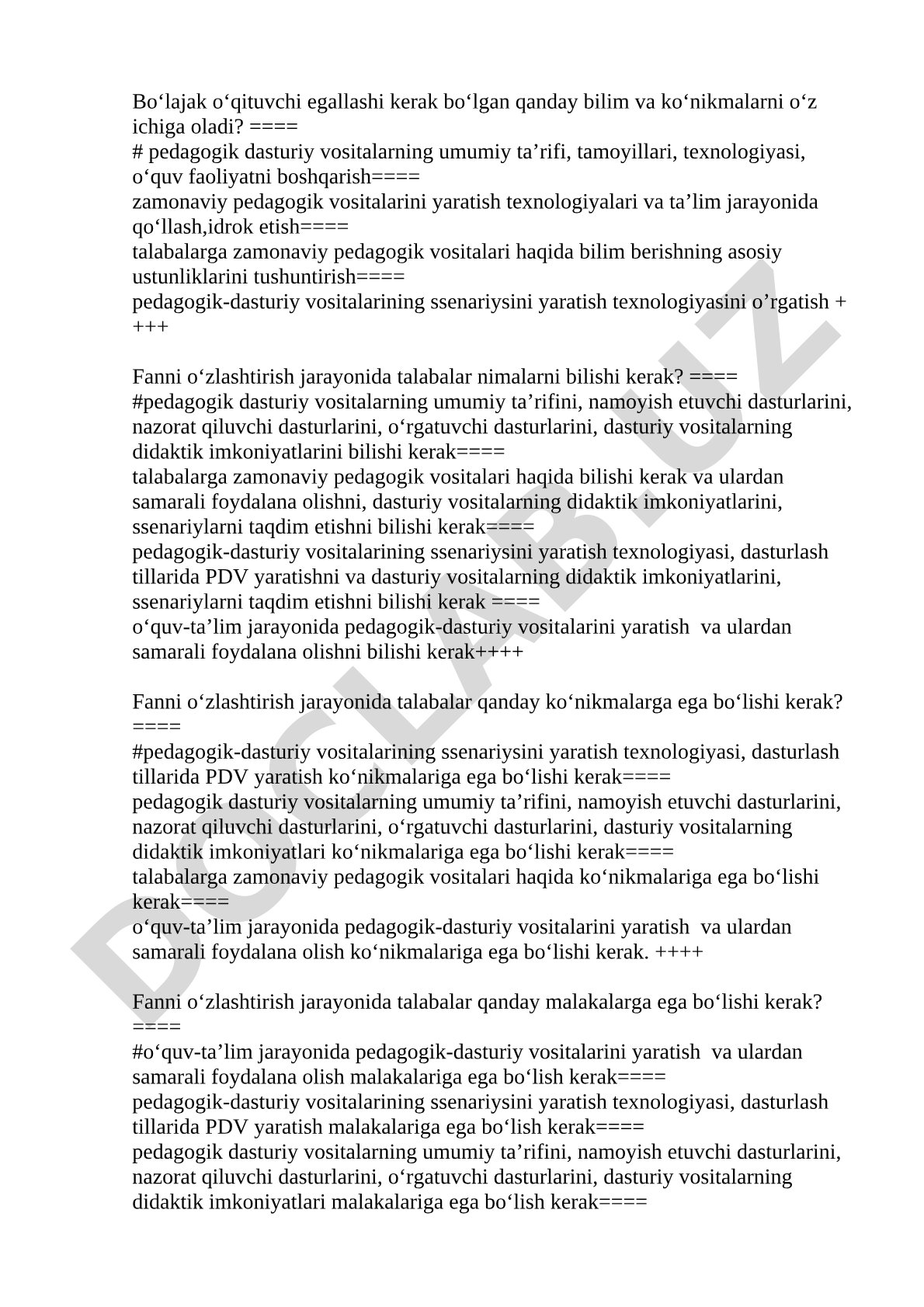Pedagogik dasturiy vositalarning ta'rifi, turlari va ta'limda qo'llash texnologiyalari