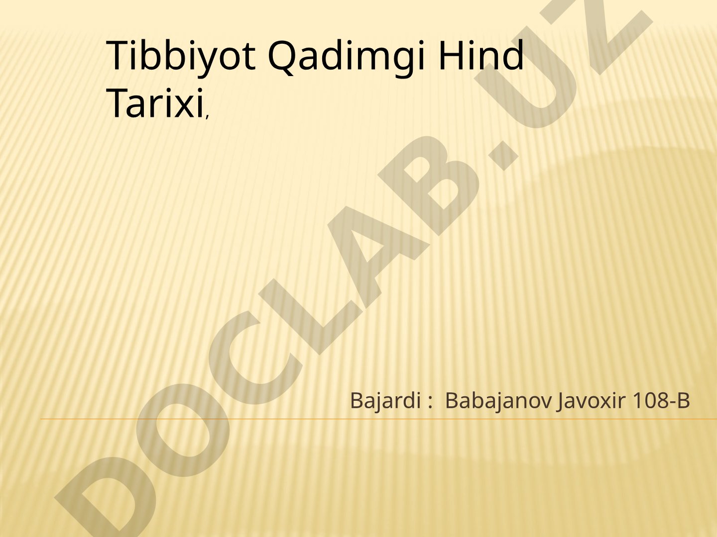 Qadimgi Hindiston tibbiyoti va Ayurveda