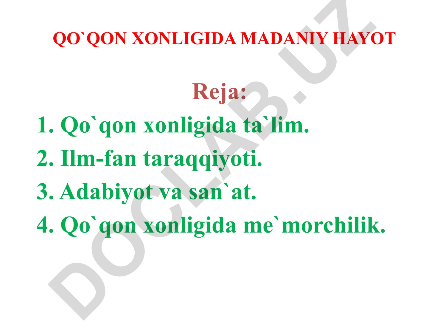 Qo'qon xonligida madaniy hayot