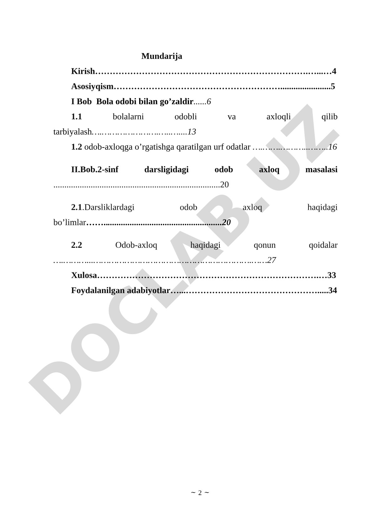 2-sinfda bola odobi bilan guzal