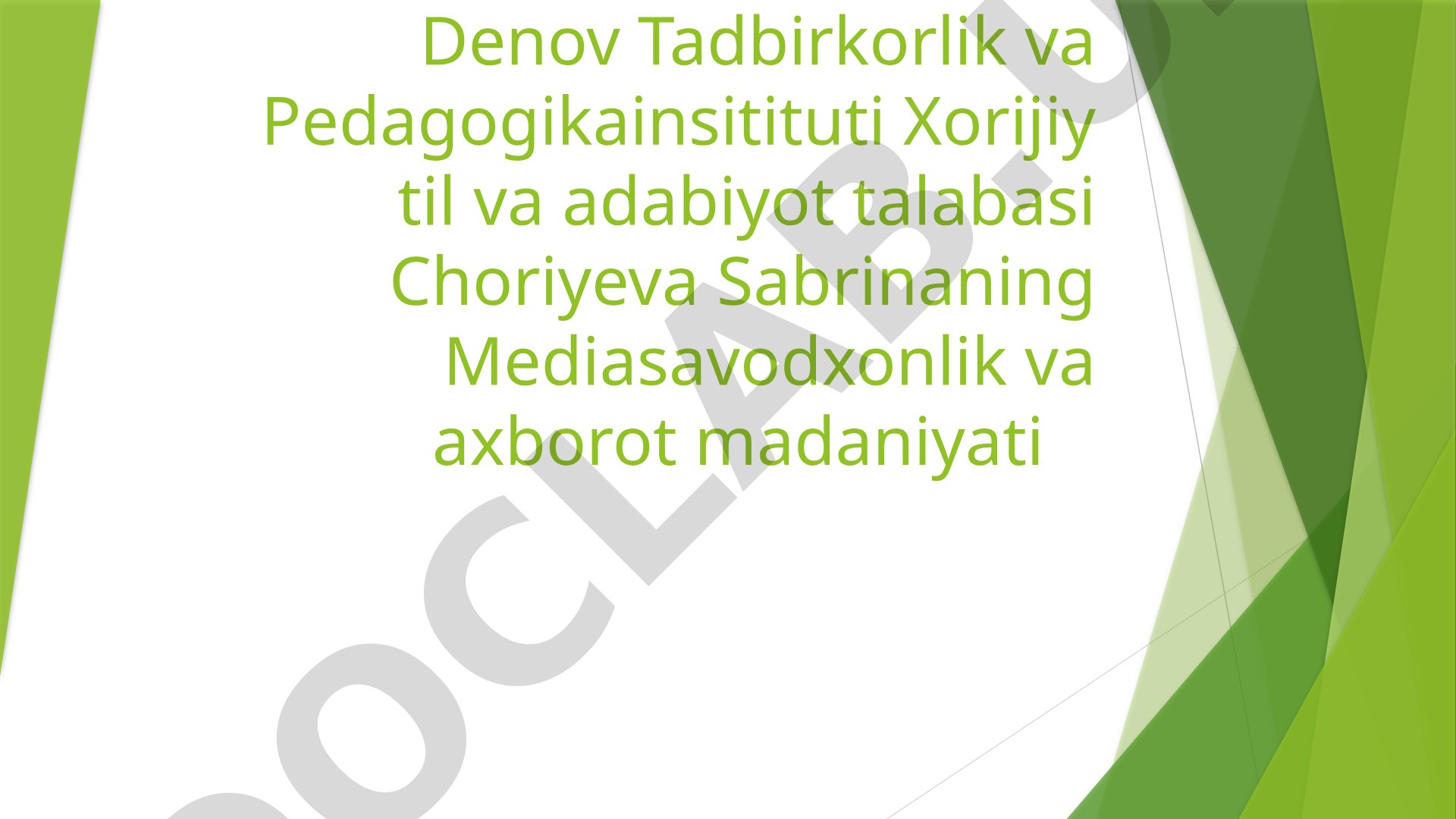 Mediasavodxonlik va axborot madaniyati: Ijtimoiy media