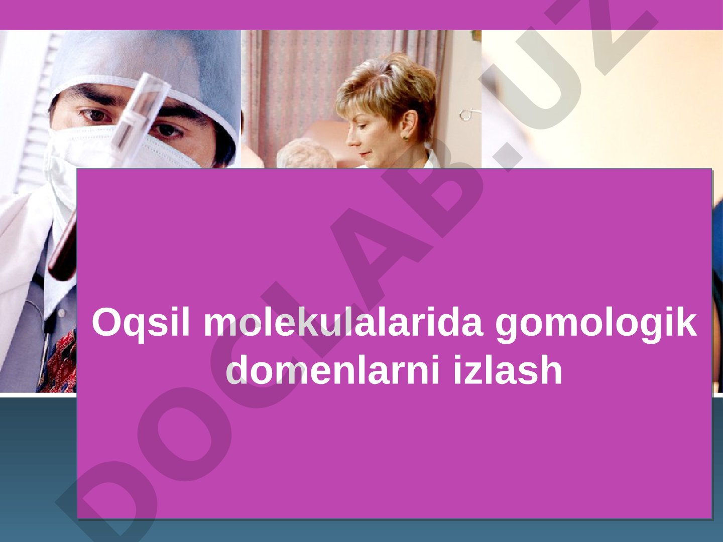 Oqsil molekulalarida gomologik domenlarni izlash