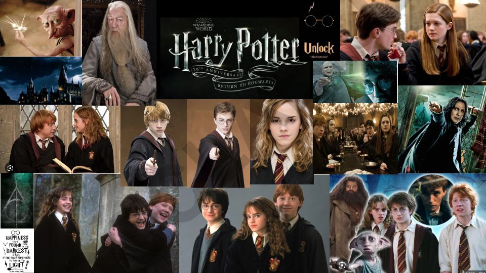 Harry Potter fantasy novels series by J.K. Rowling