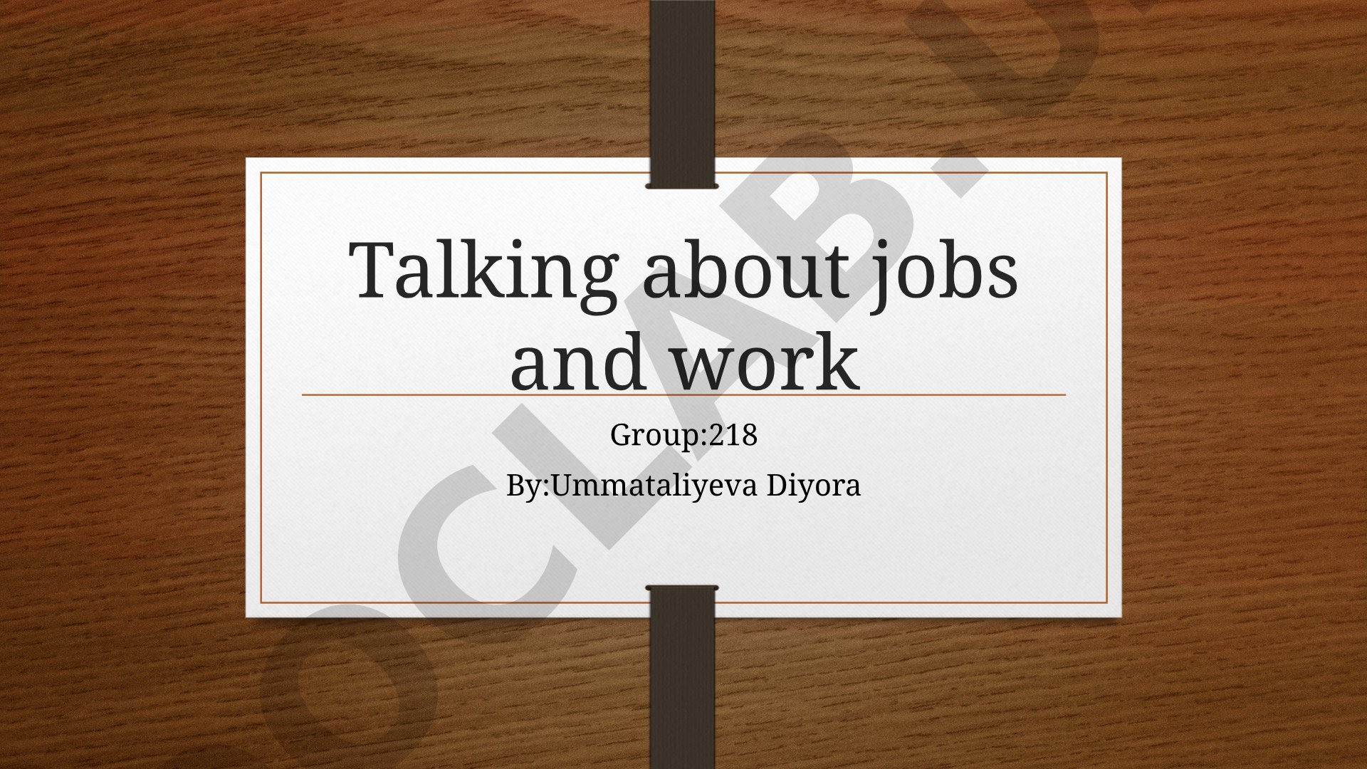 Choosing the right job and jobs and professions